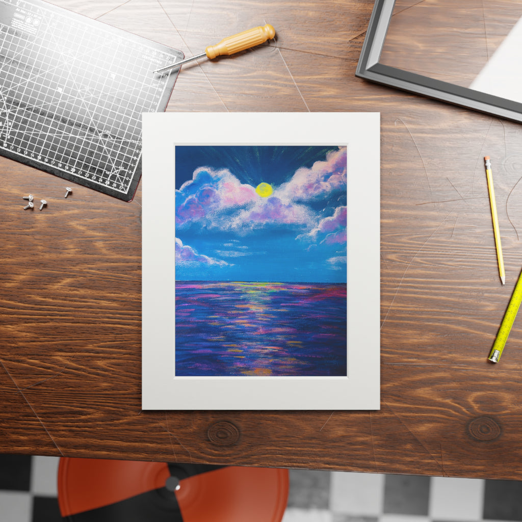 “Holographic Sunset” Passepartout Giclée Print