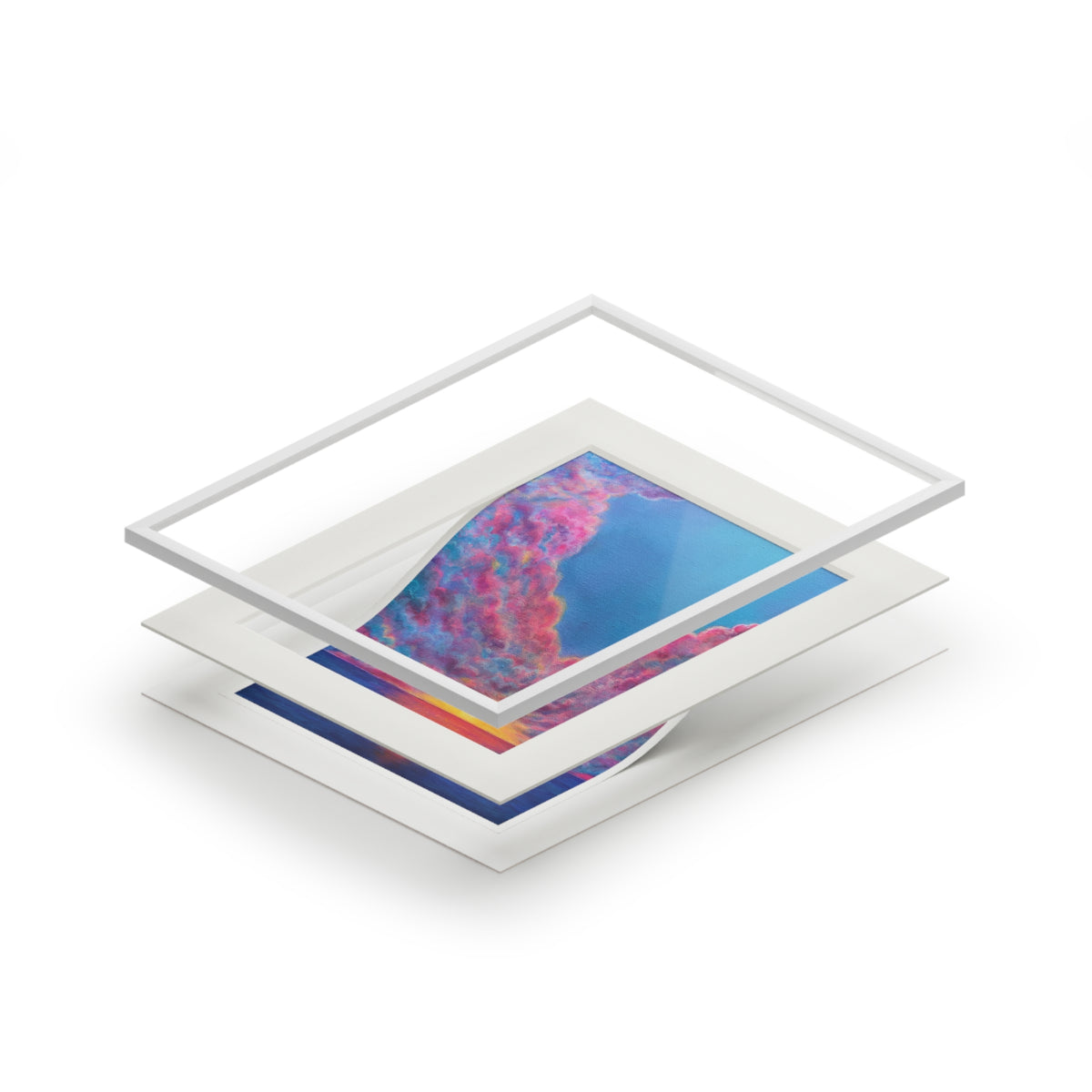 “Powder Sunset” Passepartout Giclée Print