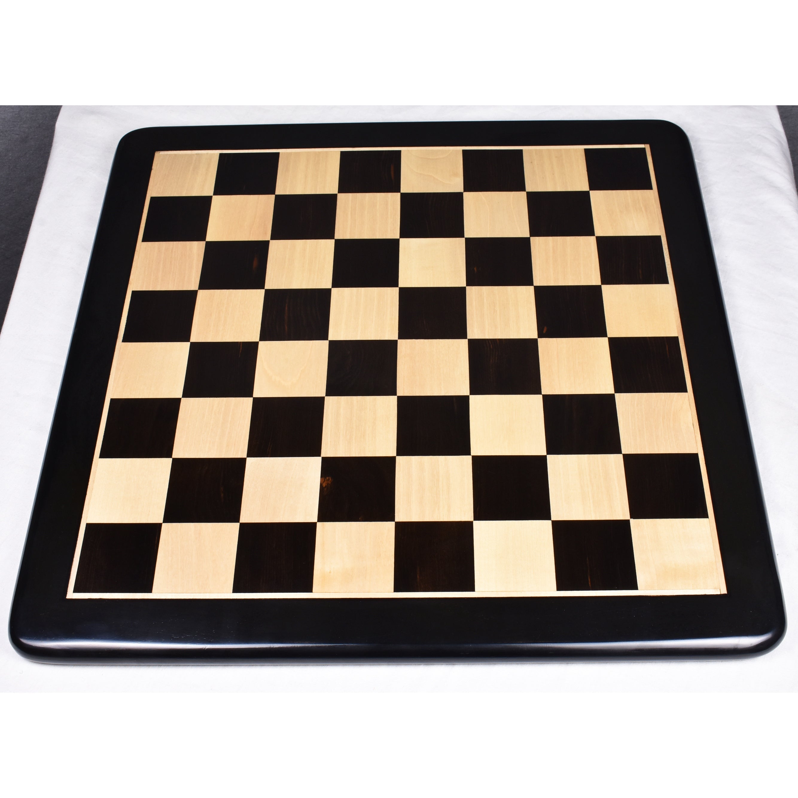 17" Inlaid Ebony & Maple Wood Chessboard 1.77” ~ 45mm Square