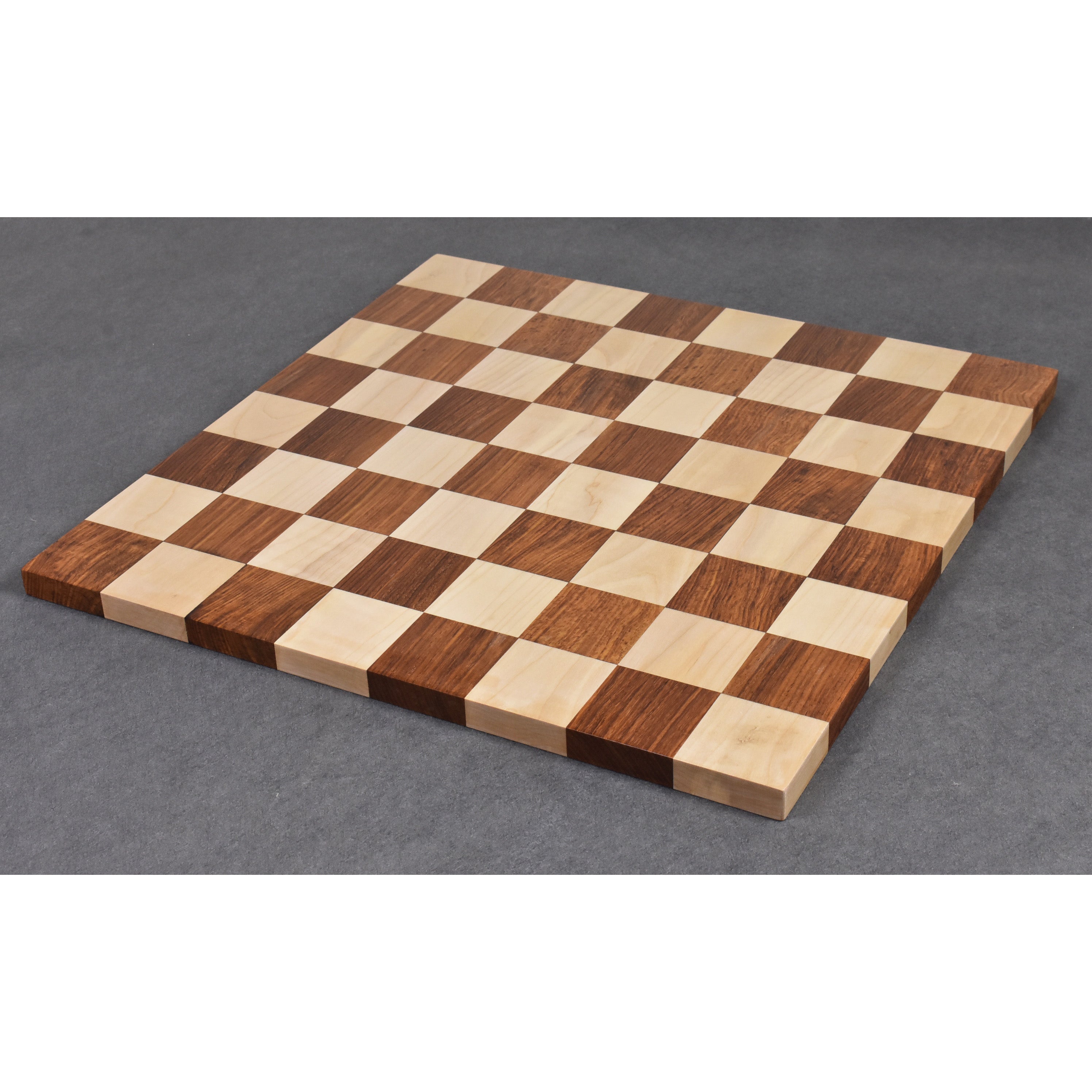 17.3” End Grain Borderless Golden Rosewood & Maple Chessboard 2.16” Square ~ 55mm
