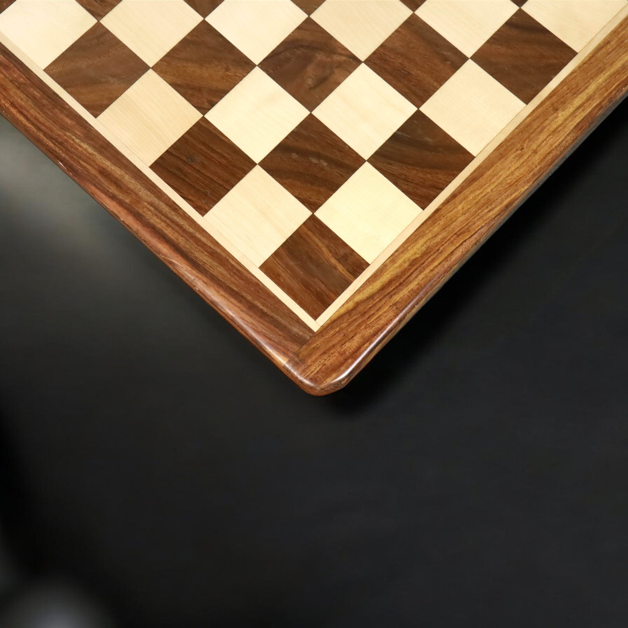 21” Inlaid Chessboard in Golden Rosewood & Maple Wood 2.16” Square ~ 55 mm