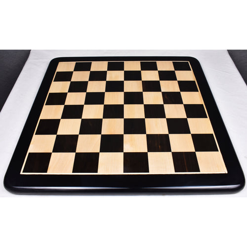 19" Inlaid Ebony & Maple Wood Chessboard 1.97” Square ~ 50mm