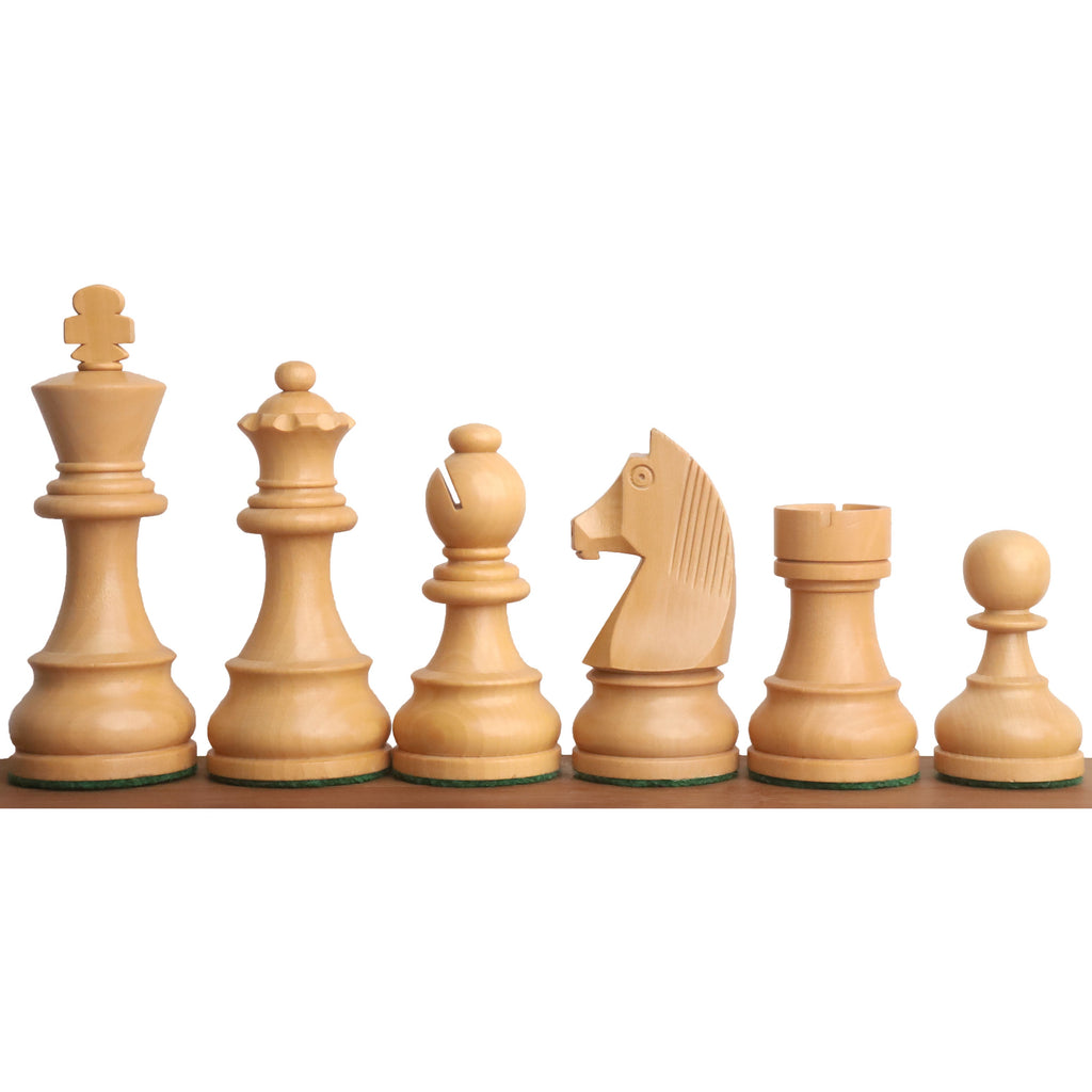 19" Inlaid Tournament Chessboard Set in Rosewood & Storage Box