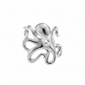 3D Silver octopus pendant necklace