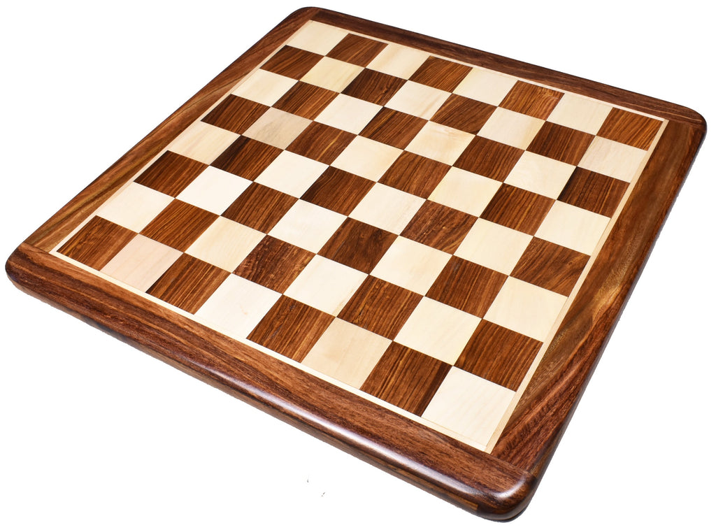 17" Inlaid Golden Rosewood & Maple Chessboard 1.77” ~ 45mm Square