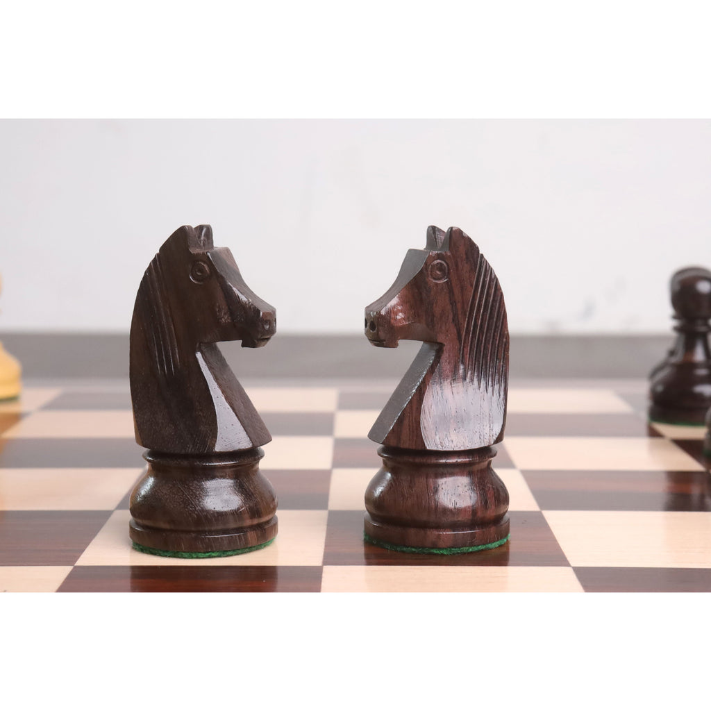 3.9" Tournament Chess Set (Chess Pieces Only) Rosewood with Extra Queens