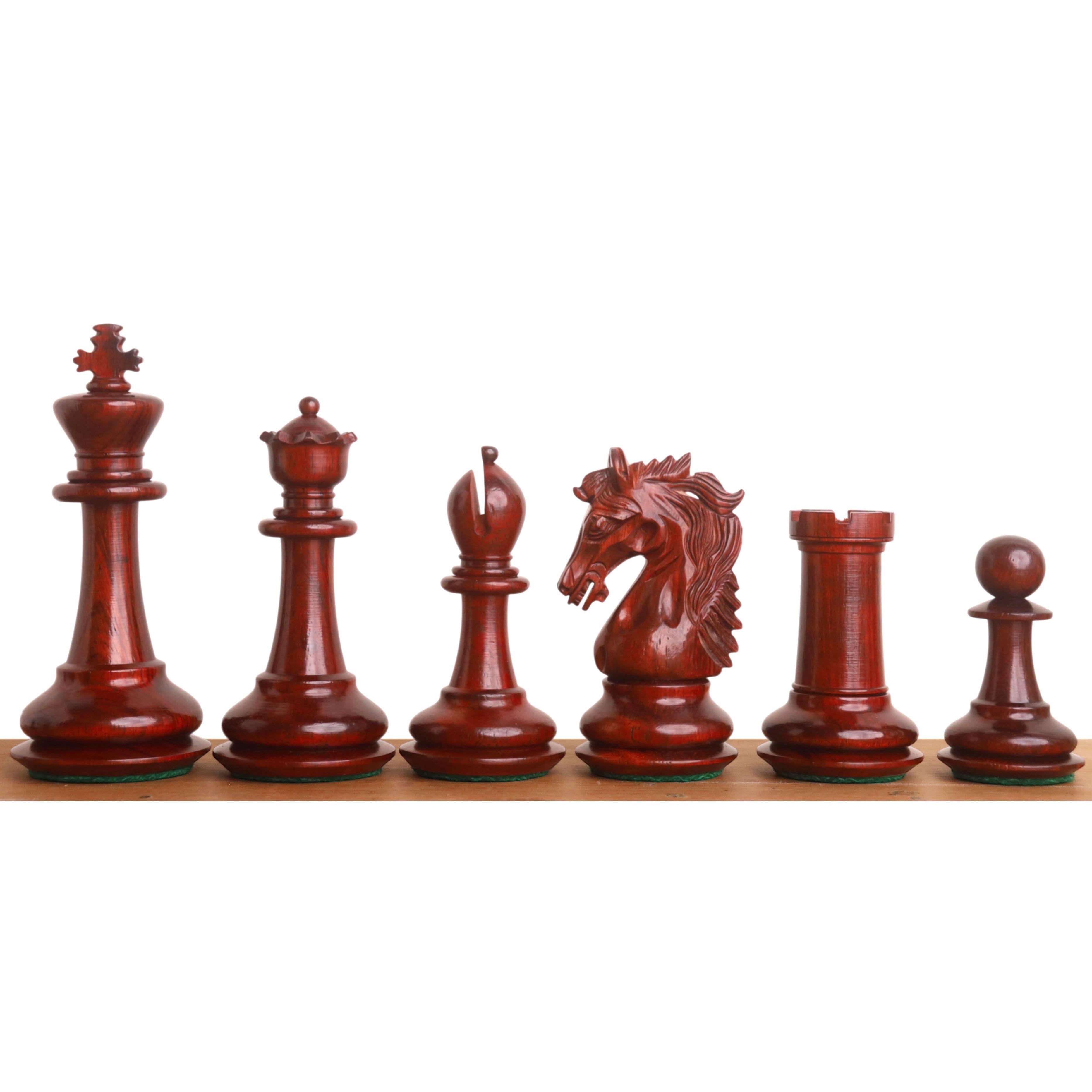 3.9" Heritage Series Staunton Chess Set (Chess Pieces Only) Bud Rosewood & Boxwood