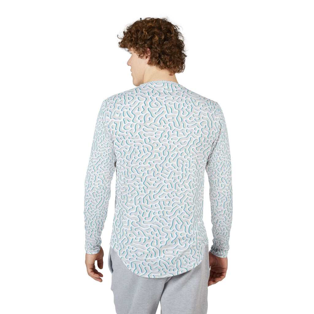 Outdoor UV Protection Long Sleeve Sport Shirt Coral Maze