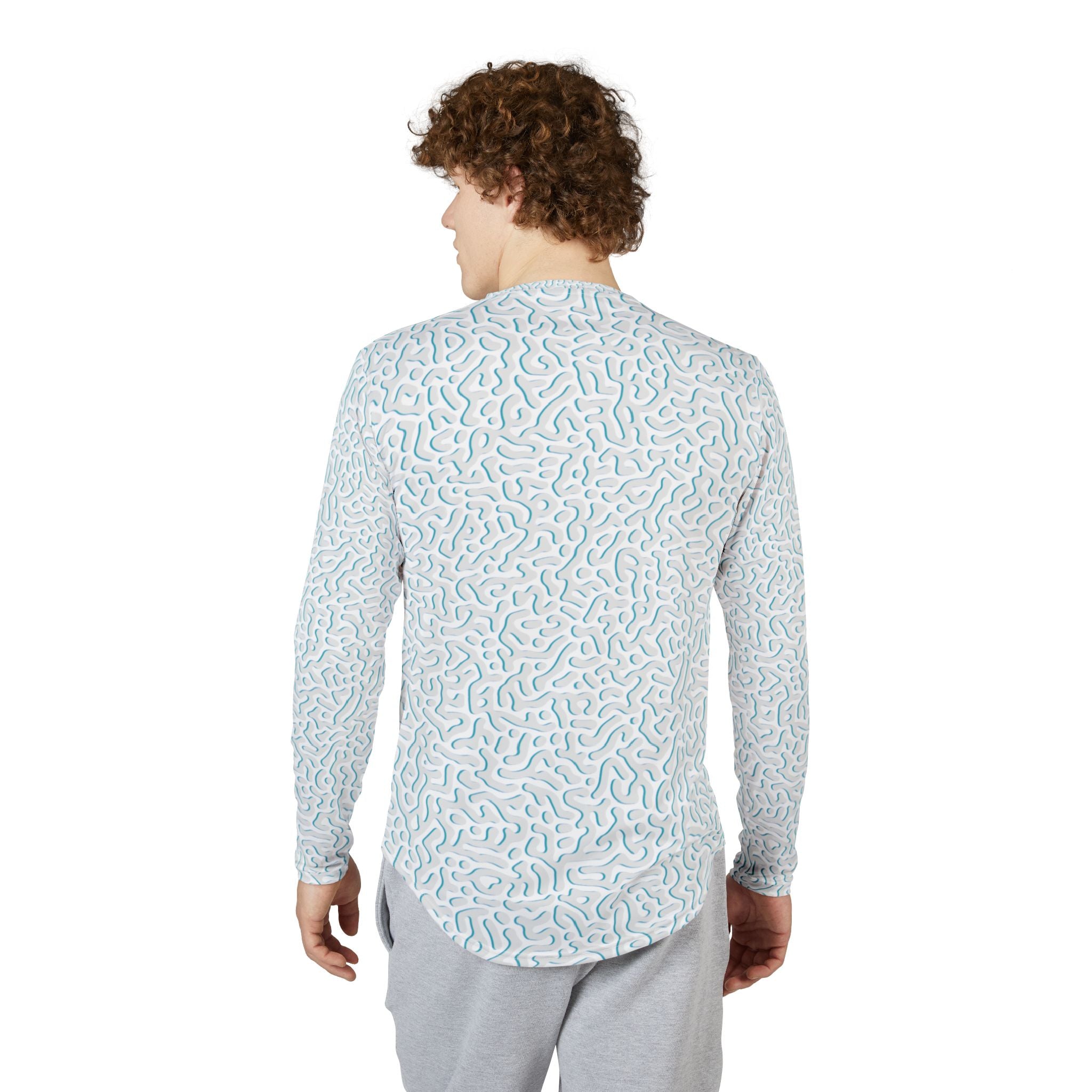 Outdoor UV Protection Long Sleeve Sport Shirt Coral Maze