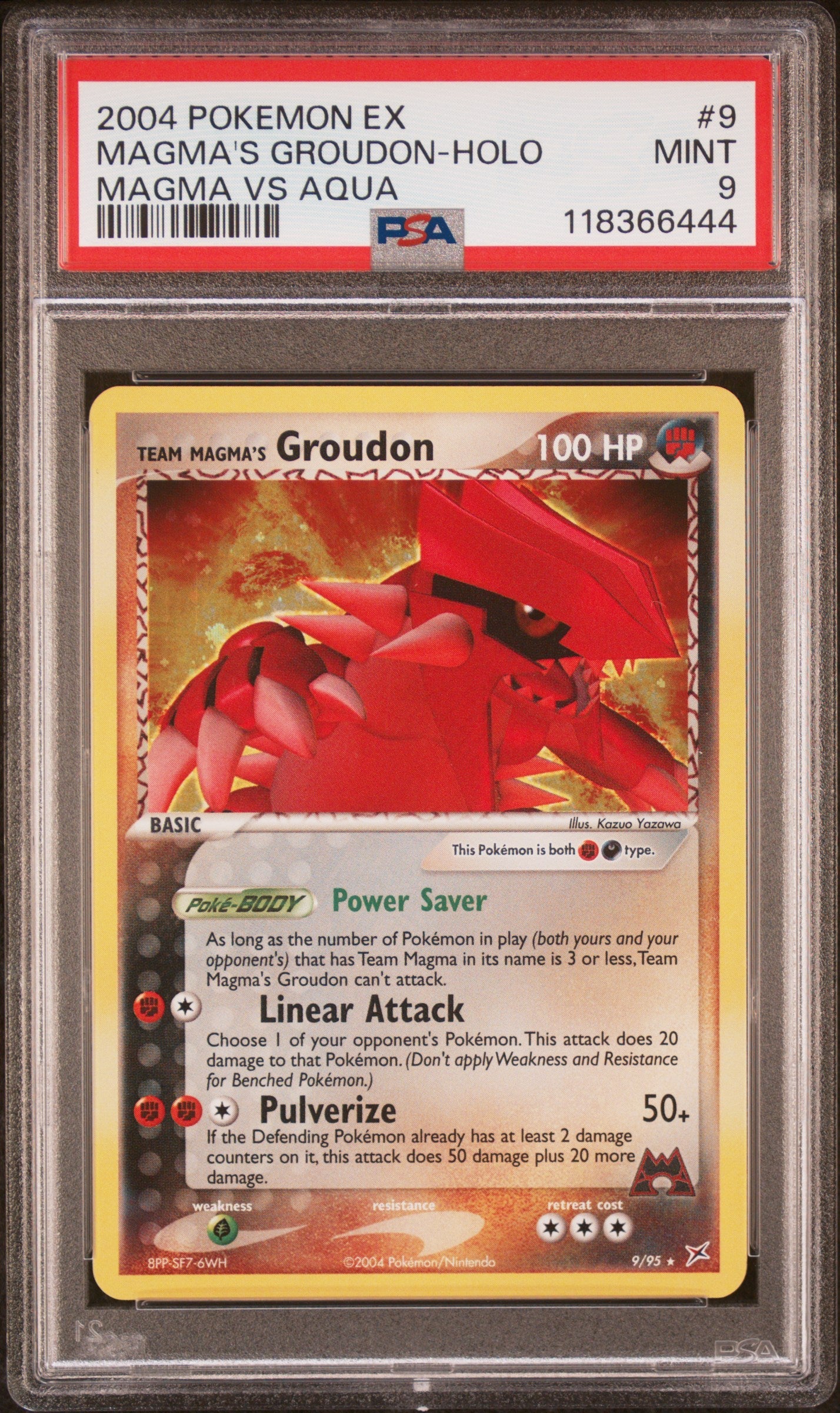 PSA 9 2004 Pokemon Ex Magma vs Aqua Team Magma's Groudon #9