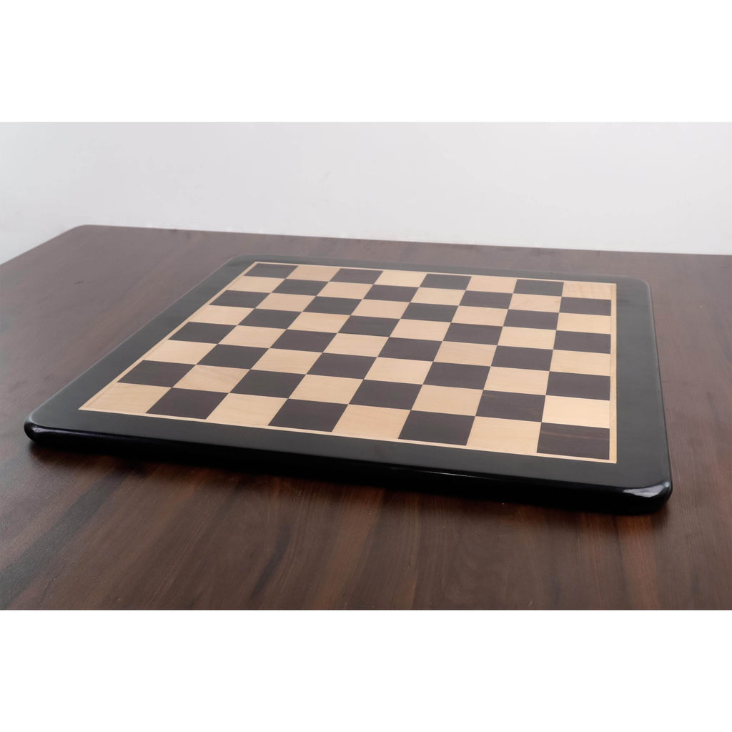 21" Inlaid Ebony & Maple Wood Chess Board 2.18” Square (55 mm)
