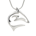 Silver pendant shark dive silver jewelry necklace