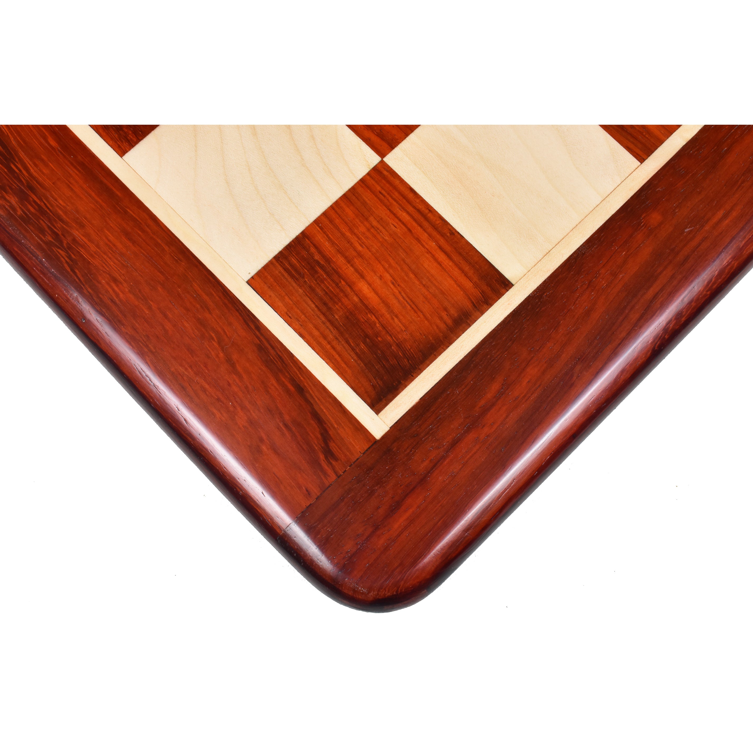 21" Inlaid Bud Rosewood & Maple Wood Chess board with 55 mm Wooden Square