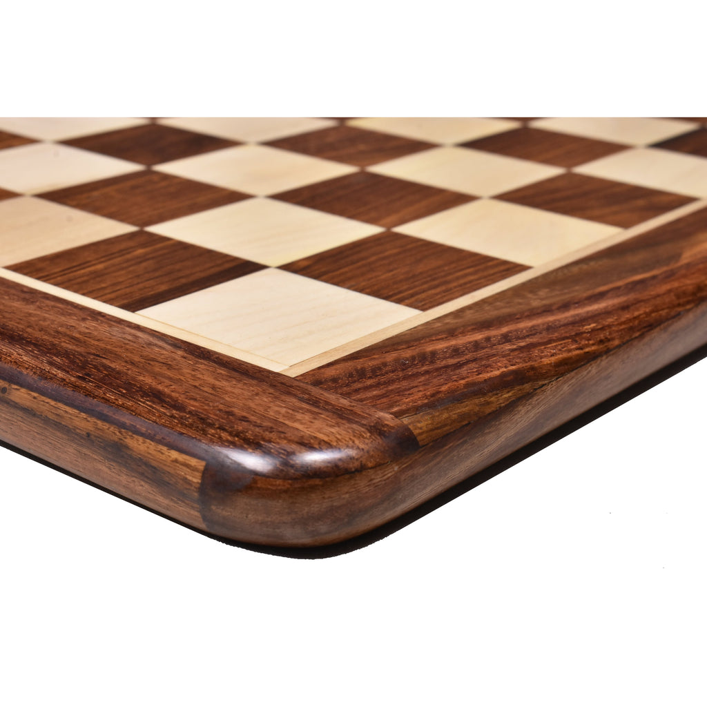 17" Inlaid Golden Rosewood & Maple Chessboard 1.77” ~ 45mm Square