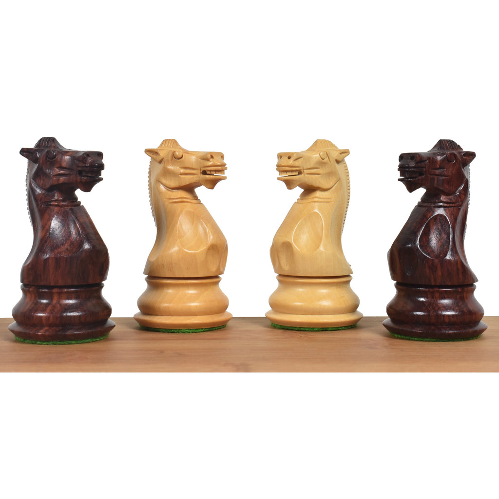 4.1" Rosewood Professional Staunton Weighted Chess Set (Chess Pieces Only) w/4 Queens