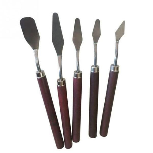5 Piece Steel Palette Painting Spatula Kit