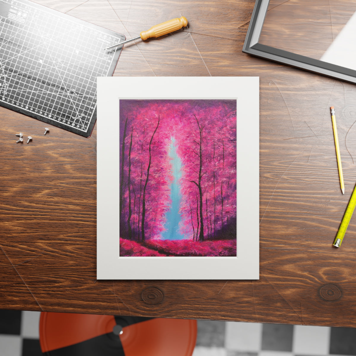 “Flamingo Gulch” Passepartout Giclée Print