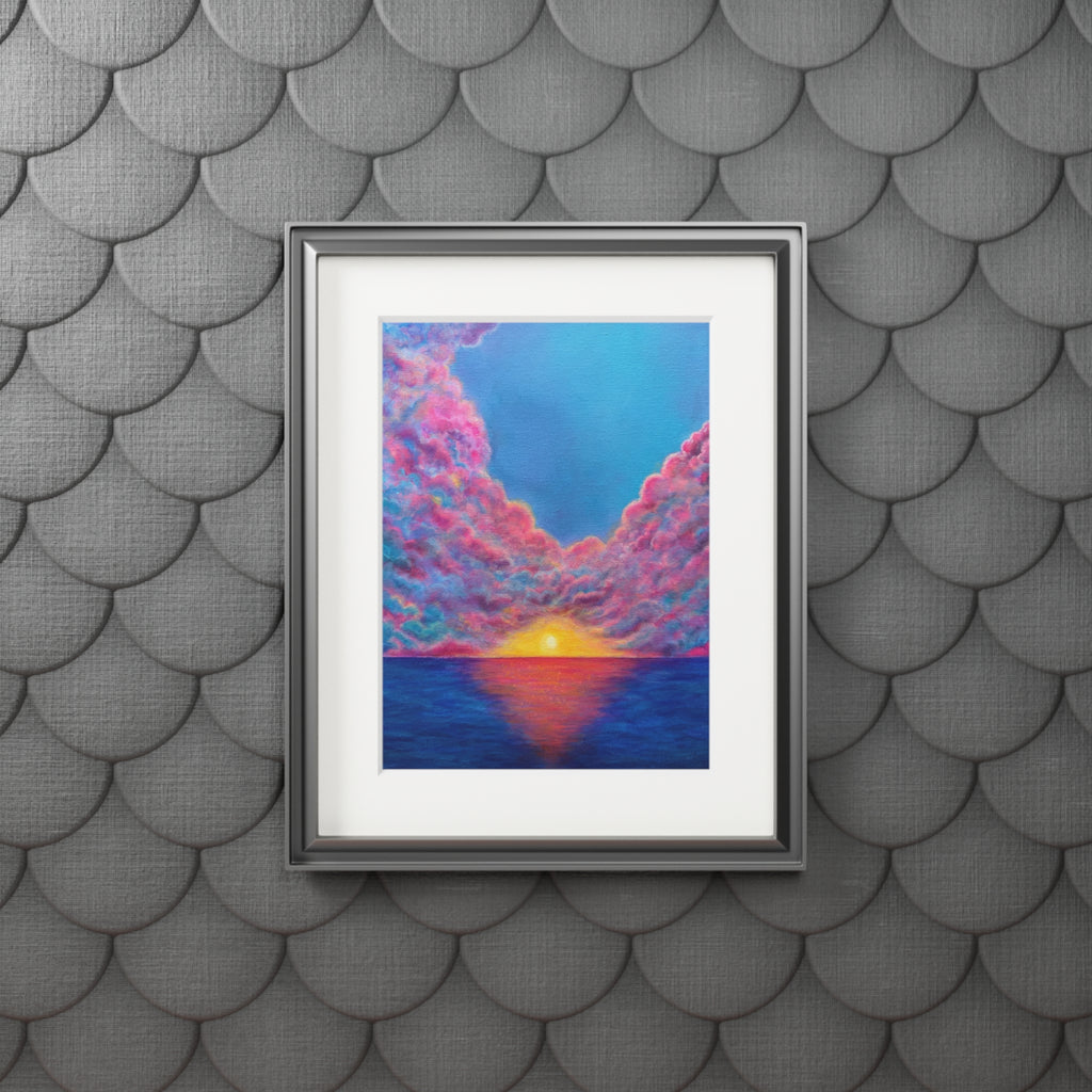 “Powder Sunset” Passepartout Frame