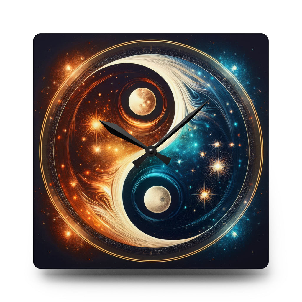 “Pogverse” Yin Yang Cosmic Acrylic Wall Clock