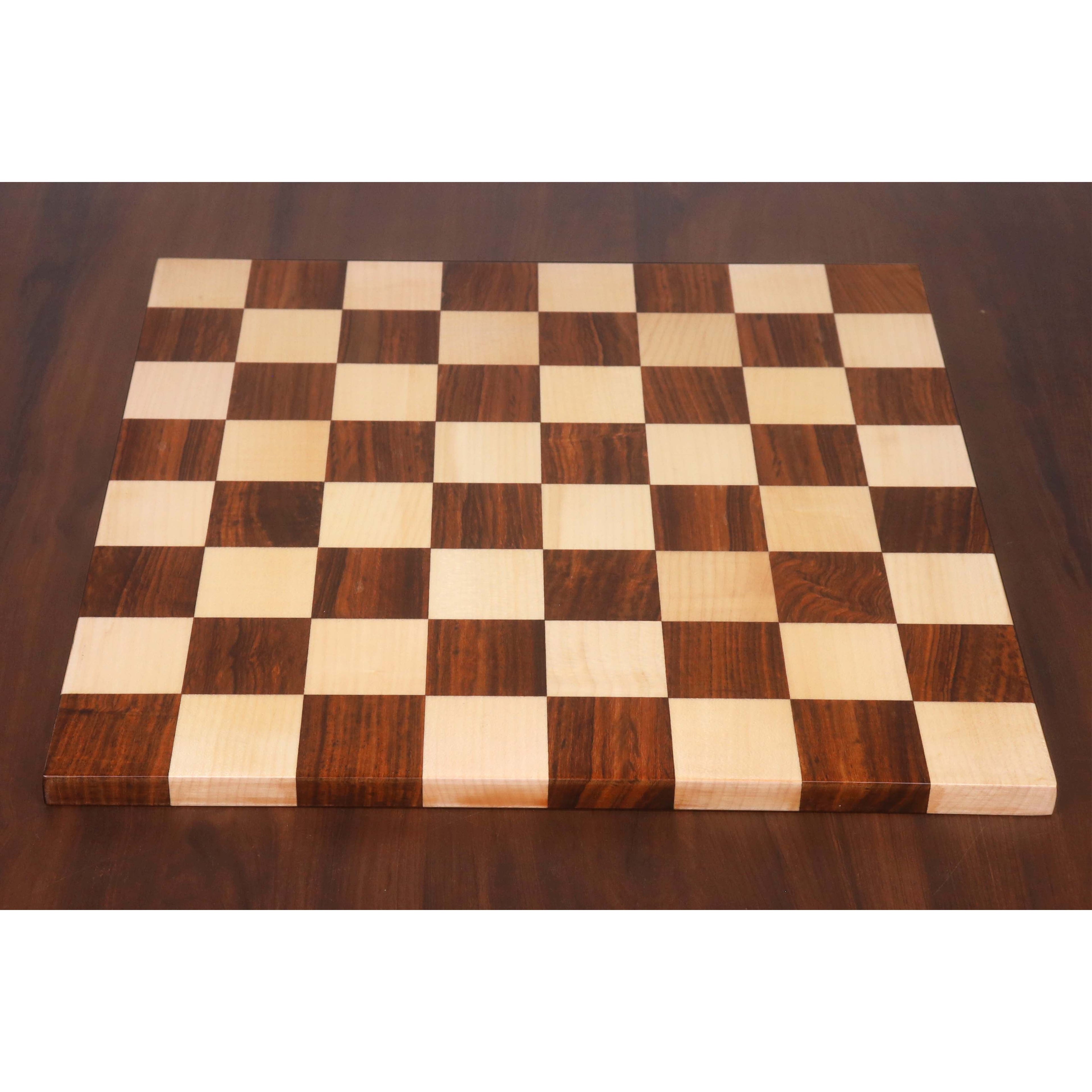 15.7” End Grain Borderless Golden Rosewood & Maple Chess Board 1.97” Square ~ 50 mm