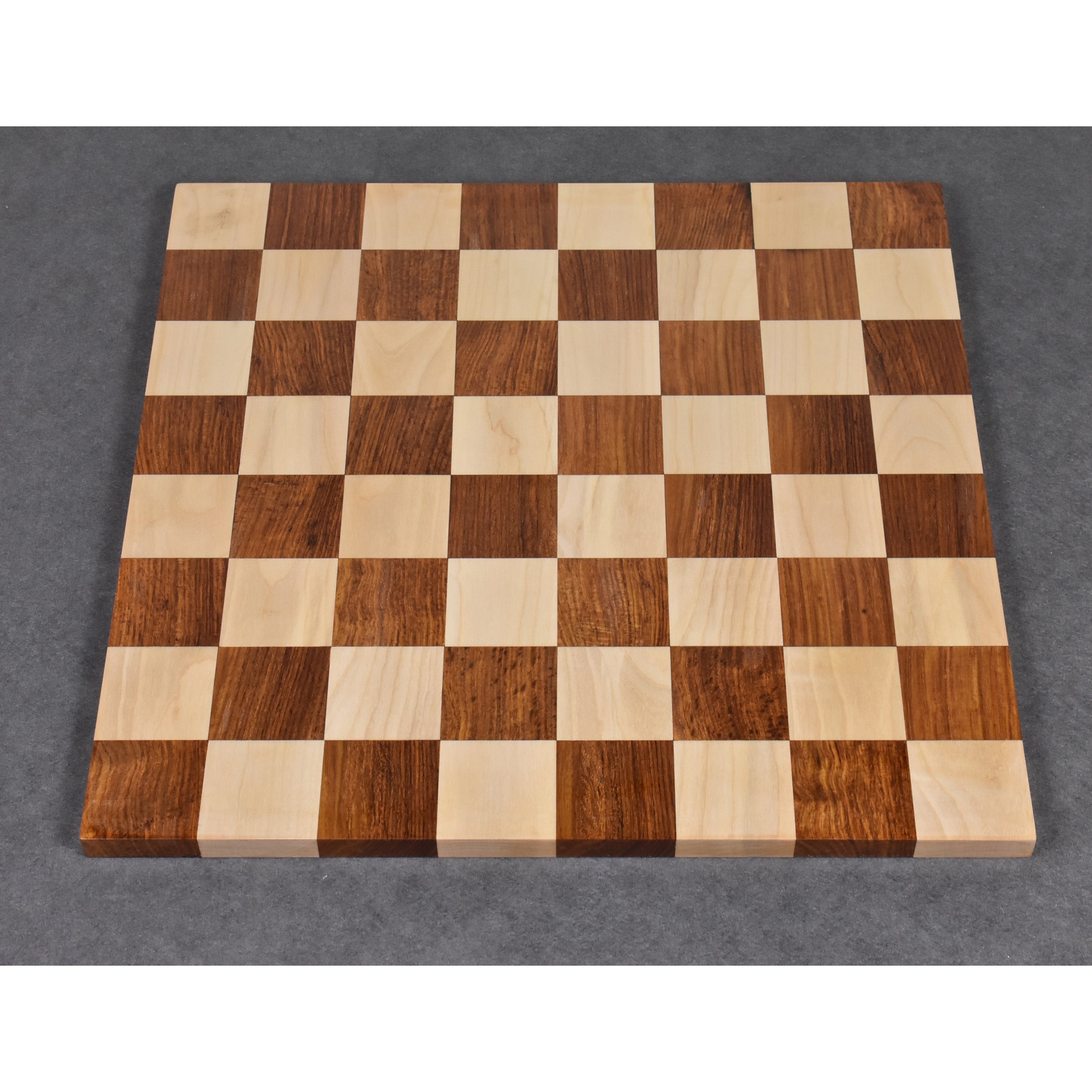 17.3” End Grain Borderless Golden Rosewood & Maple Chessboard 2.16” Square ~ 55mm