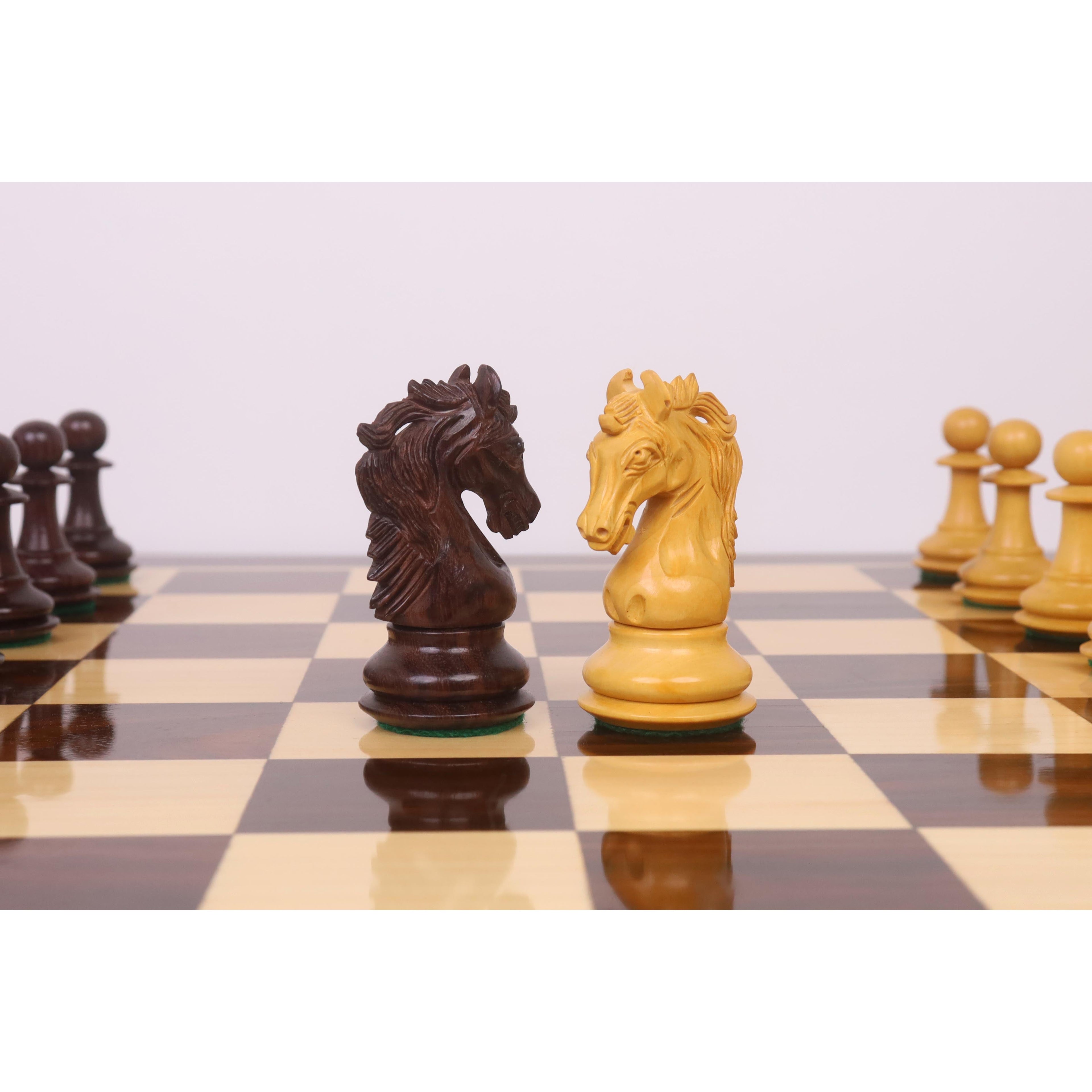 3.9" Heritage Series Staunton Chess Set (Chess Pieces Only) Rosewood & Boxwood
