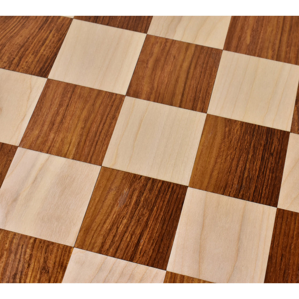 17.3” End Grain Borderless Golden Rosewood & Maple Chessboard 2.16” Square ~ 55mm
