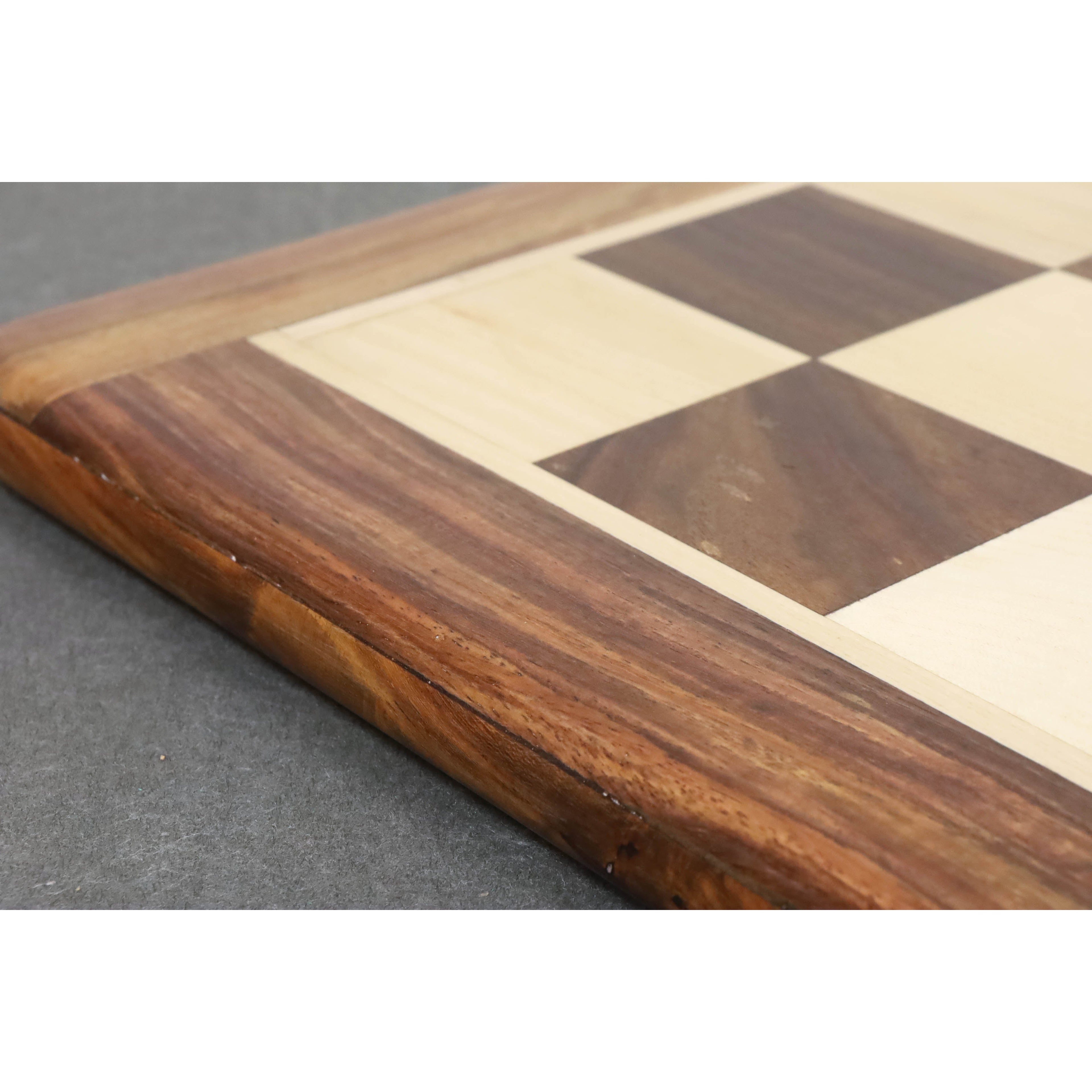 21” Inlaid Chessboard in Golden Rosewood & Maple Wood 2.16” Square ~ 55 mm
