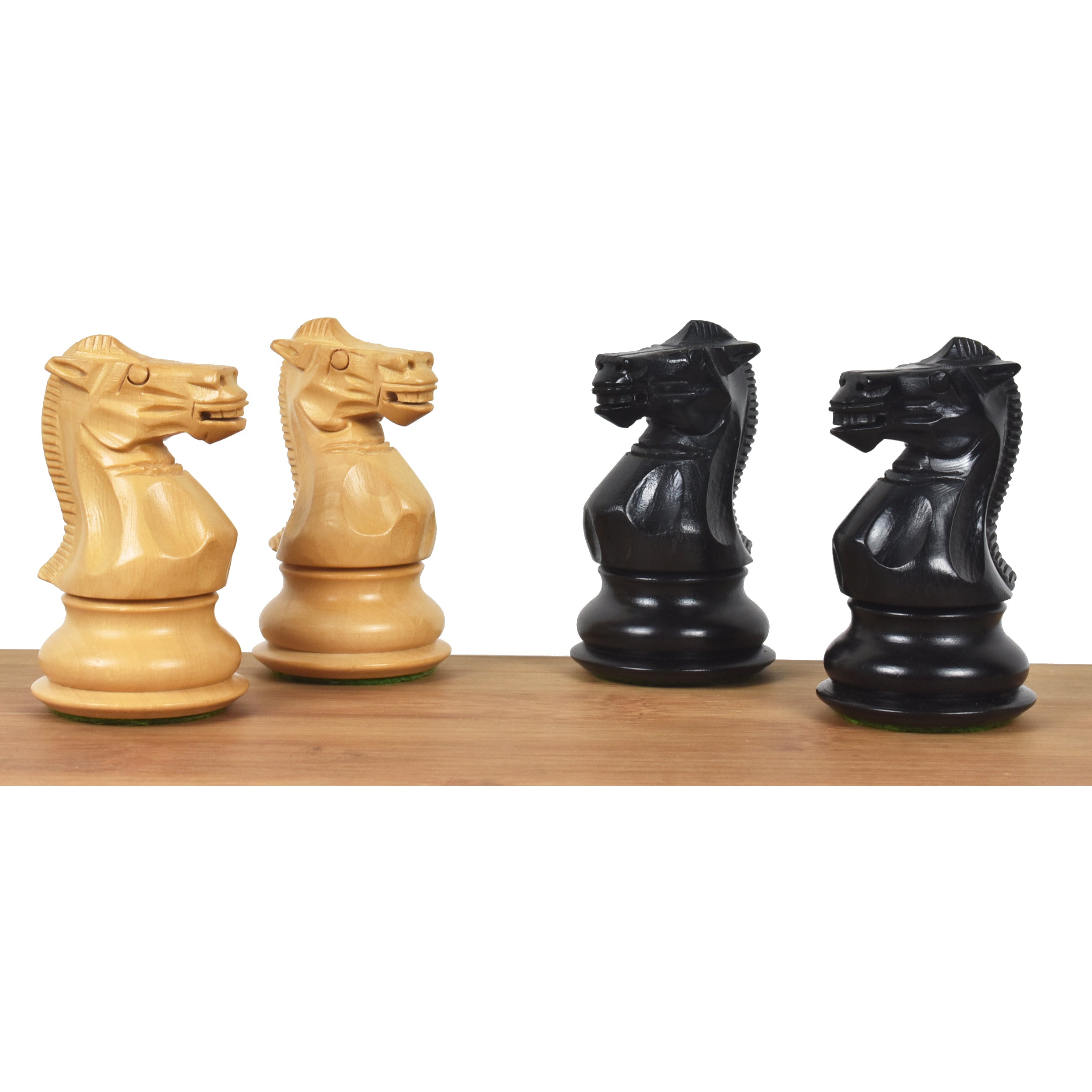 3.6" Ebonised Professional Staunton Weighted Chess Set (Chess Pieces Only) w/4 Queens