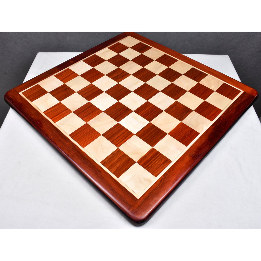 21" Inlaid Bud Rosewood & Maple Wood Chess board with 55 mm Wooden Square