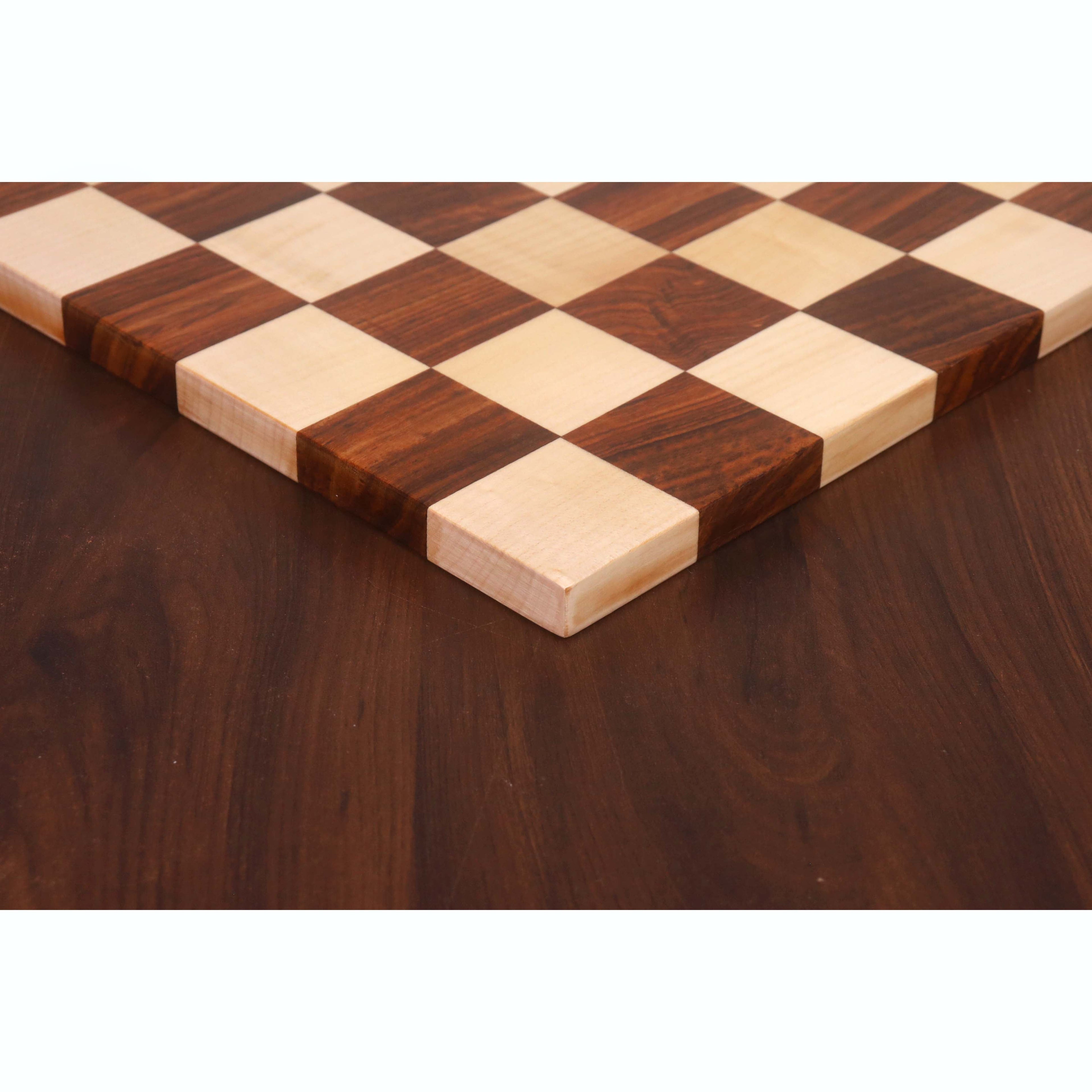 15.7” End Grain Borderless Golden Rosewood & Maple Chess Board 1.97” Square ~ 50 mm