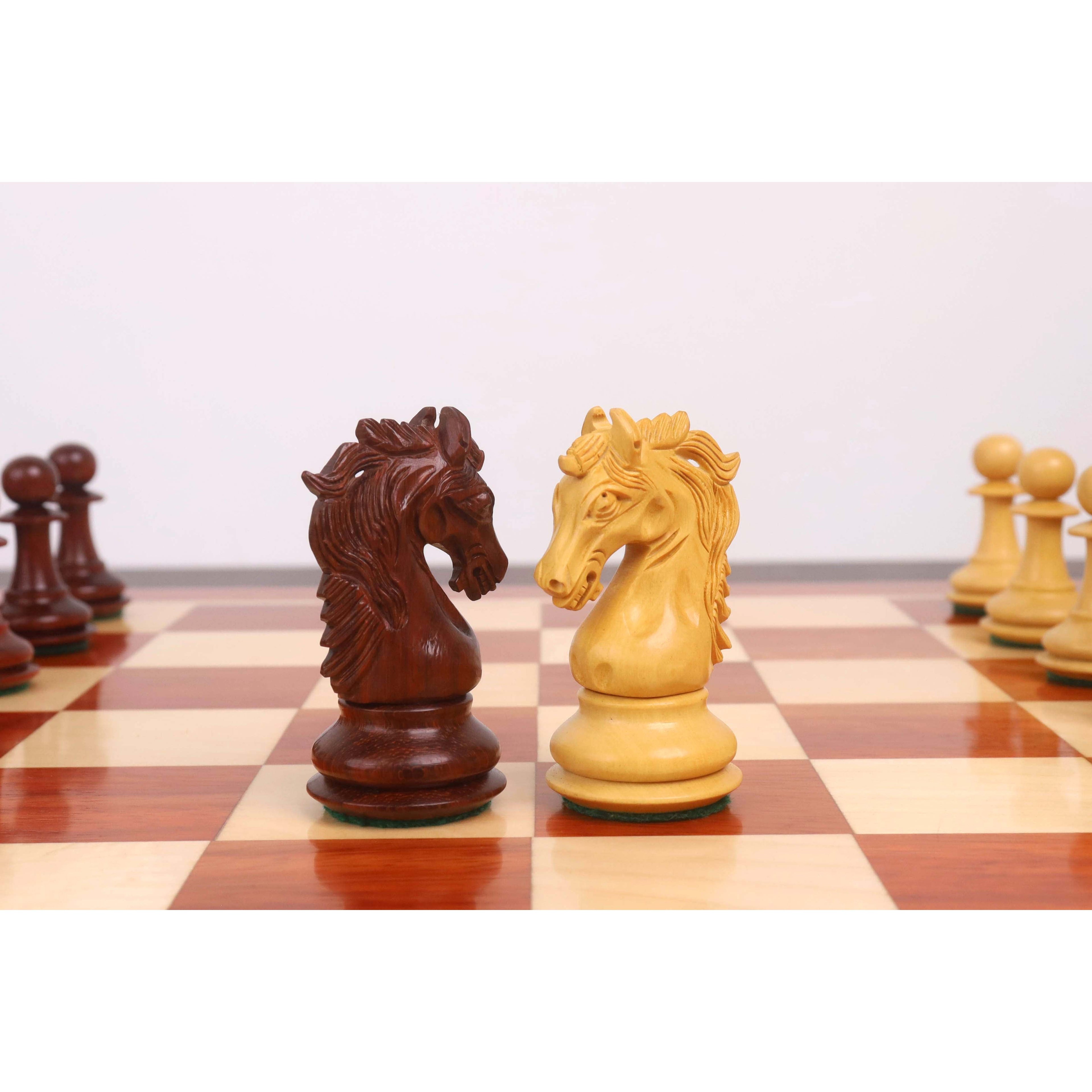 3.9" Heritage Series Staunton Chess Set (Chess Pieces Only) Bud Rosewood & Boxwood