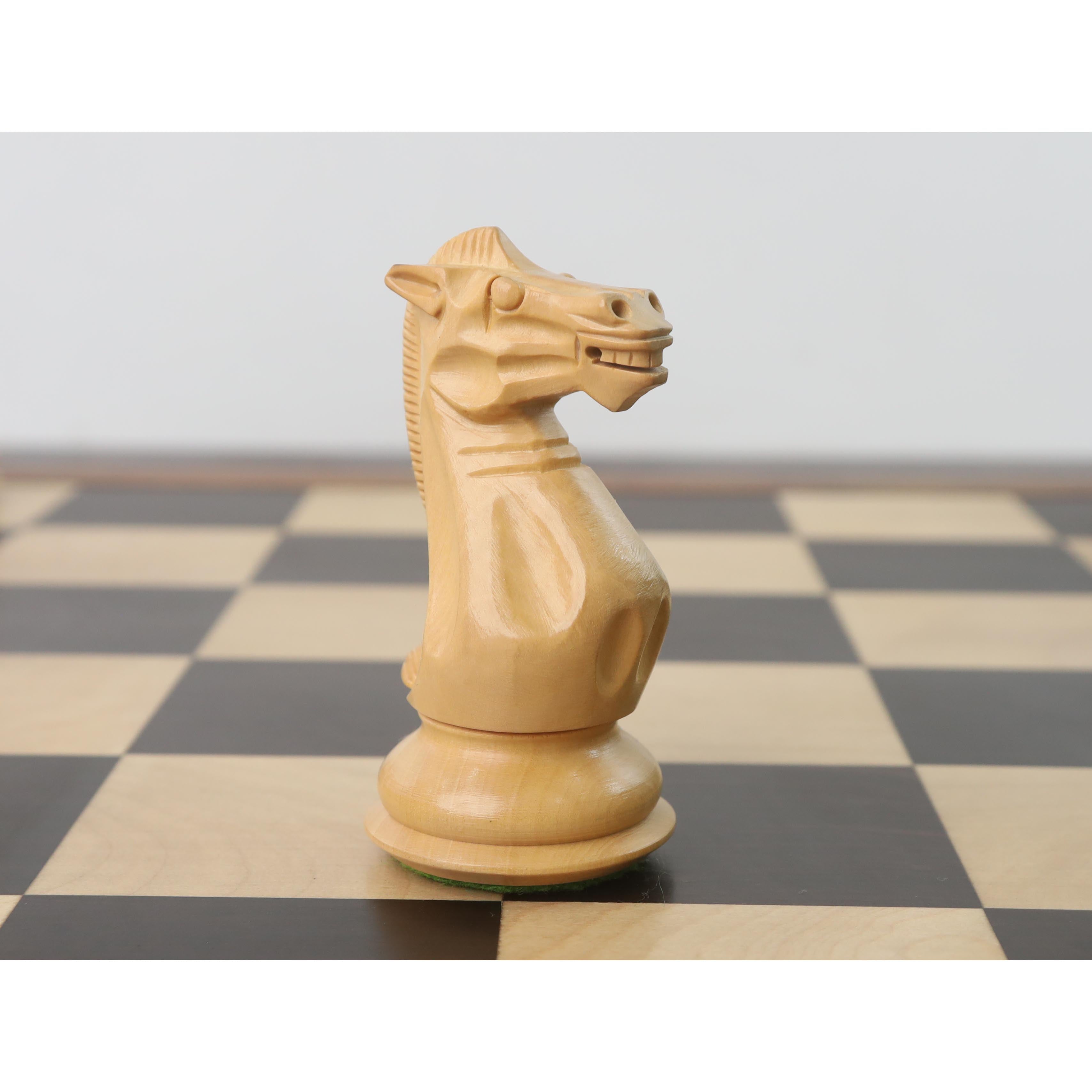 4.1" Ebonised Professional Staunton Weighted Chess Set (Chess Pieces Only) w/4 Queens