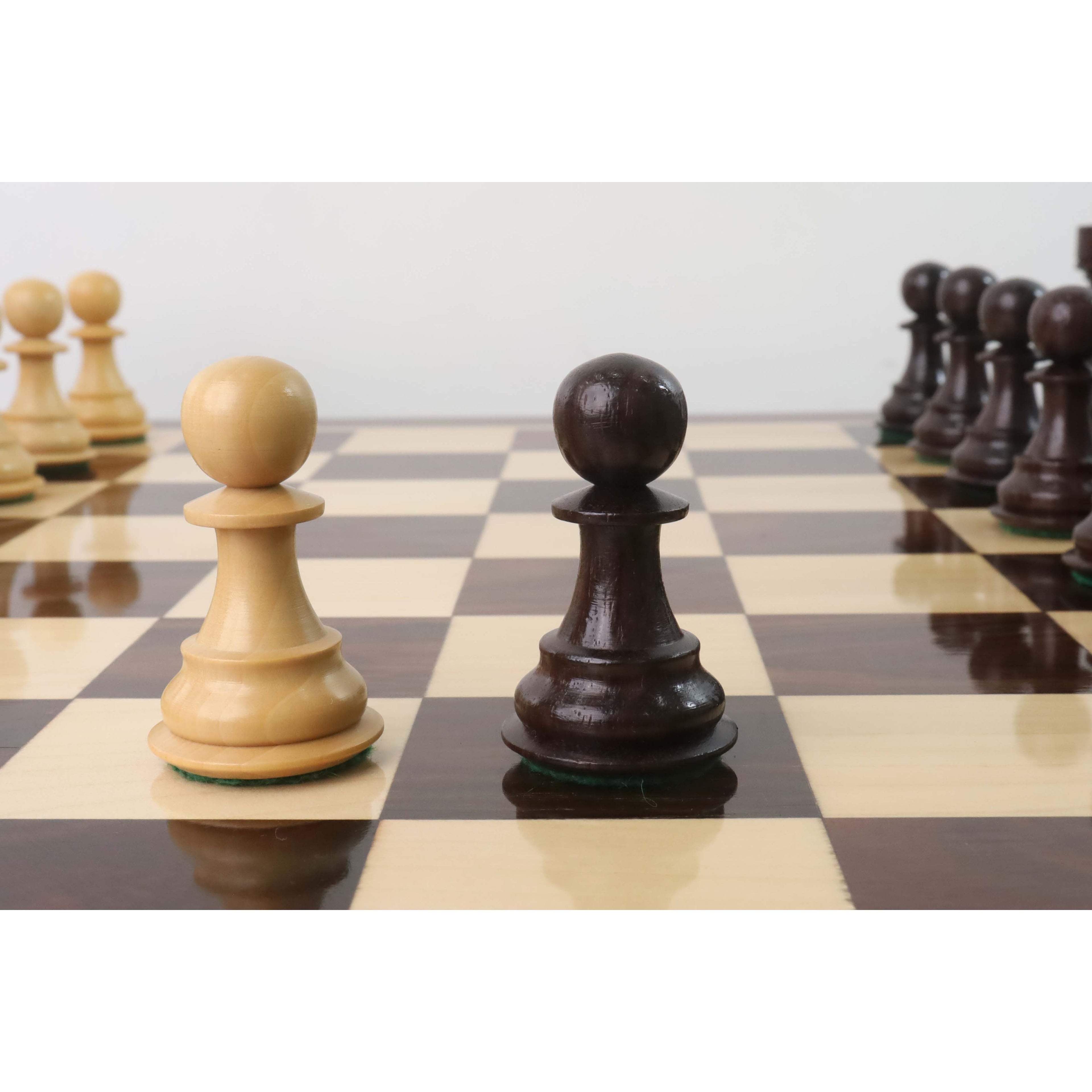 4.1" Rosewood Professional Staunton Weighted Chess Set (Chess Pieces Only) w/4 Queens