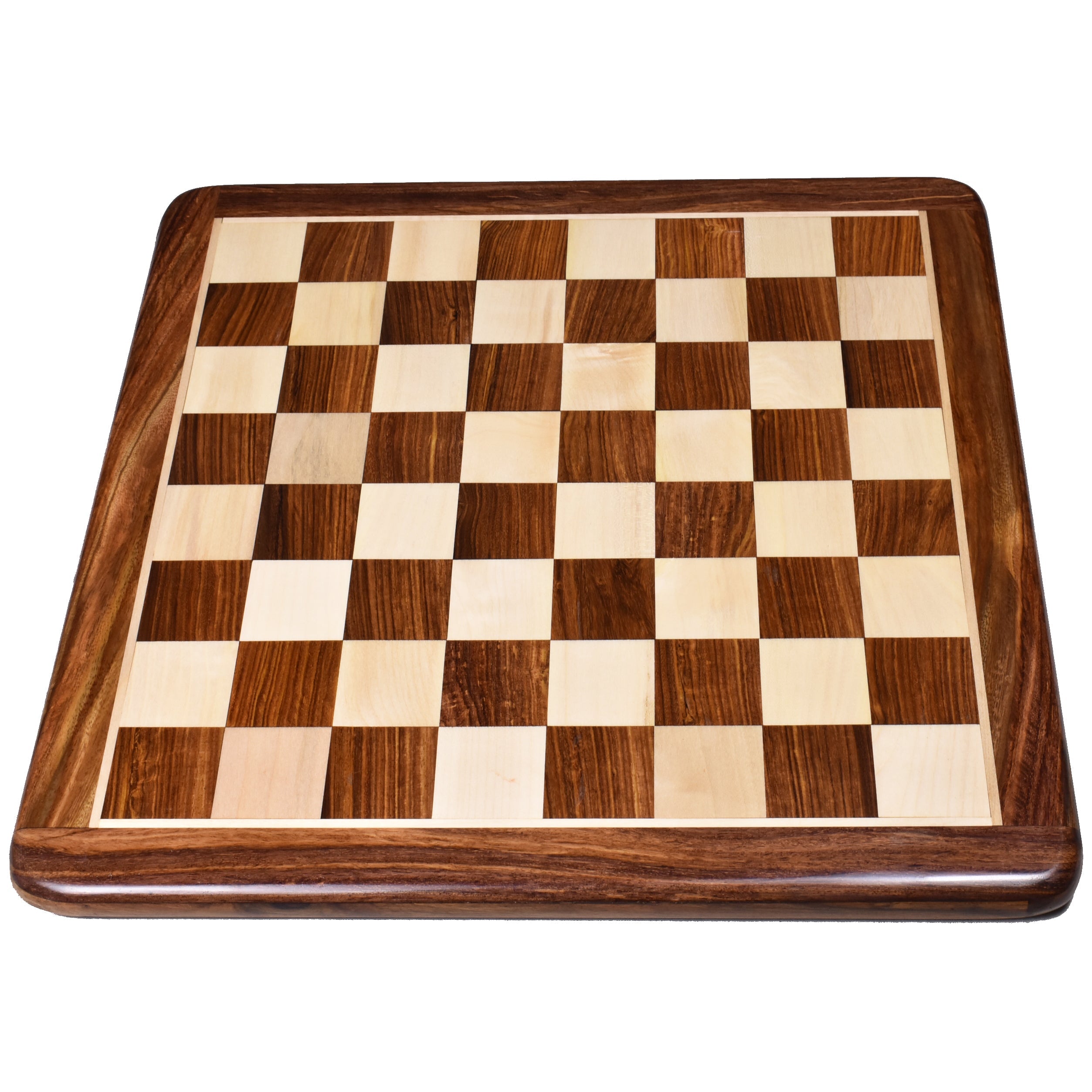17" Inlaid Golden Rosewood & Maple Chessboard 1.77” ~ 45mm Square
