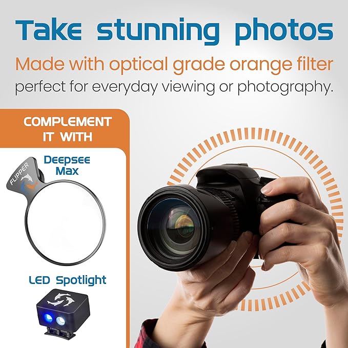 Flipper DeepSee Viewer Black Max 5" Orange Filter
