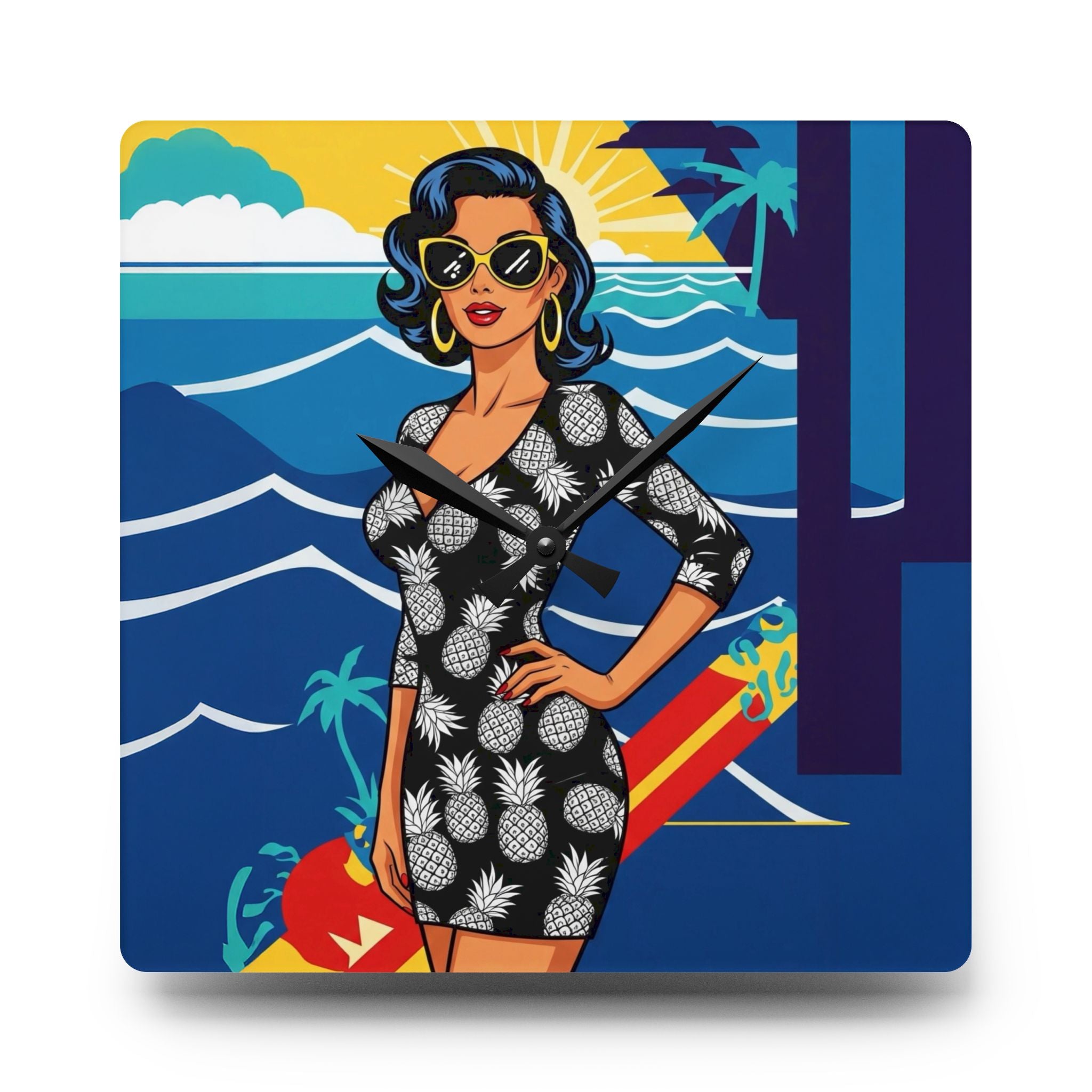 “Dani” Plata Agave Acrylic Wall Clock