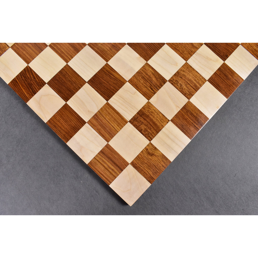 17.3” End Grain Borderless Golden Rosewood & Maple Chessboard 2.16” Square ~ 55mm