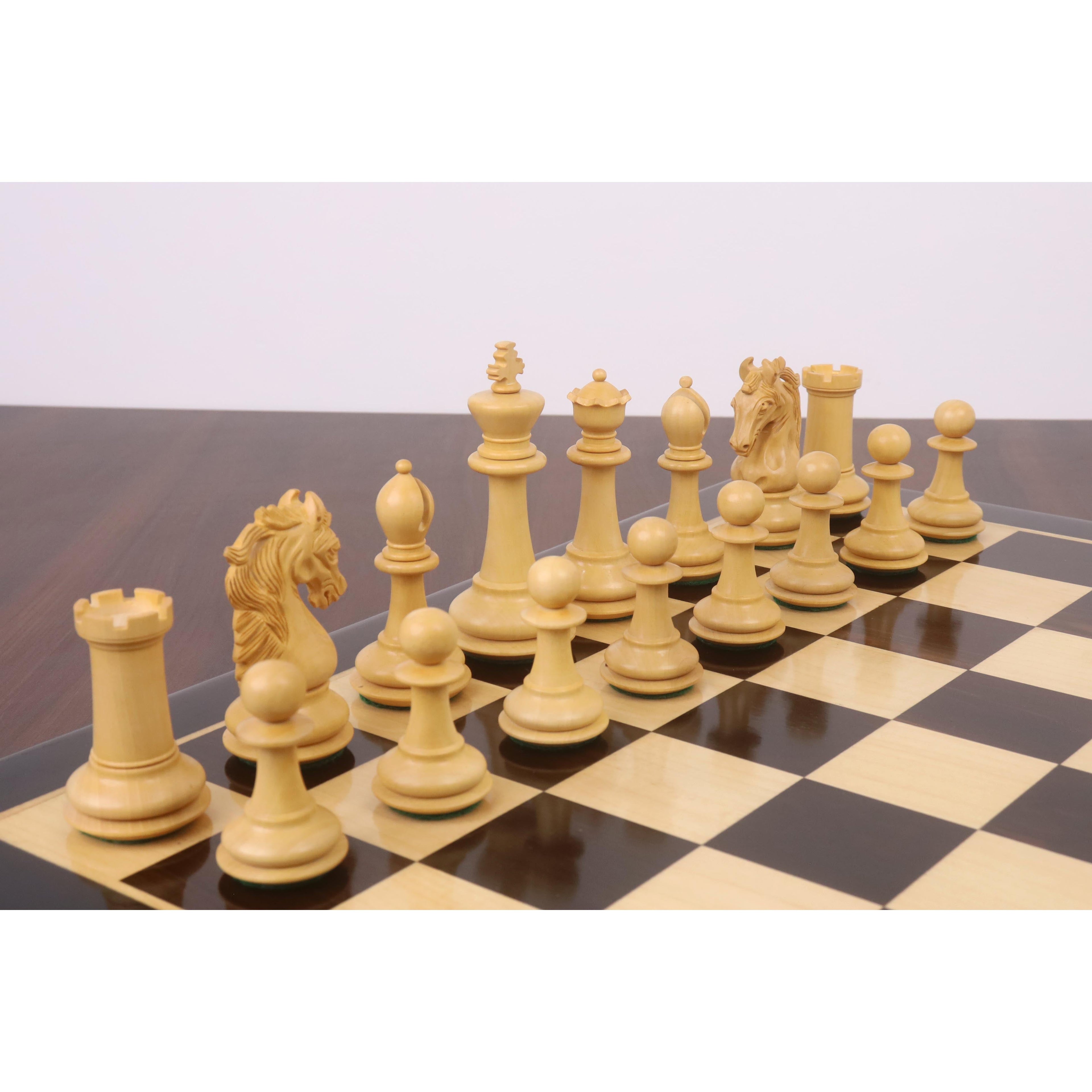 3.9" Heritage Series Staunton Chess Set (Chess Pieces Only) Ebonised Boxwood
