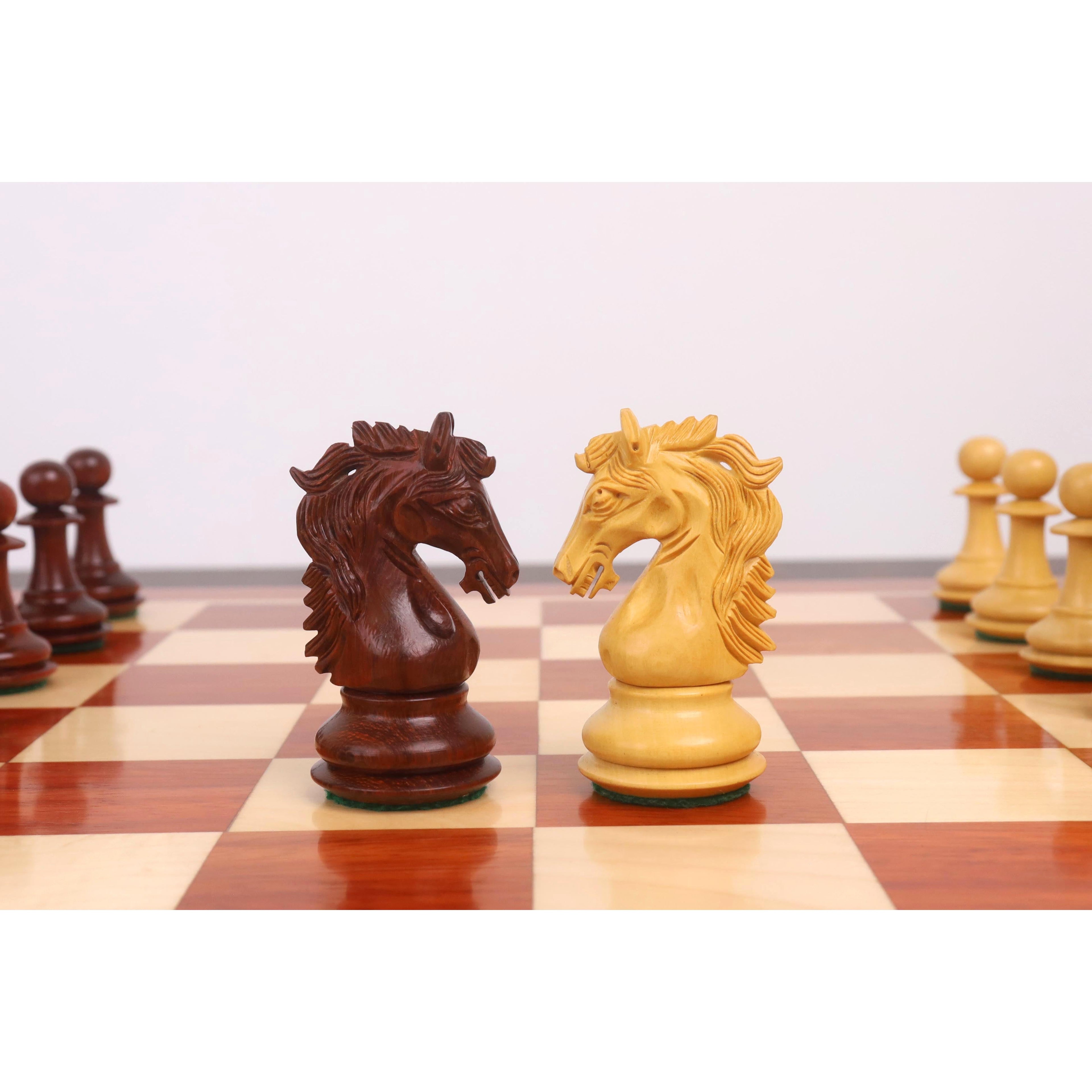 3.9" Heritage Series Staunton Chess Set (Chess Pieces Only) Bud Rosewood & Boxwood