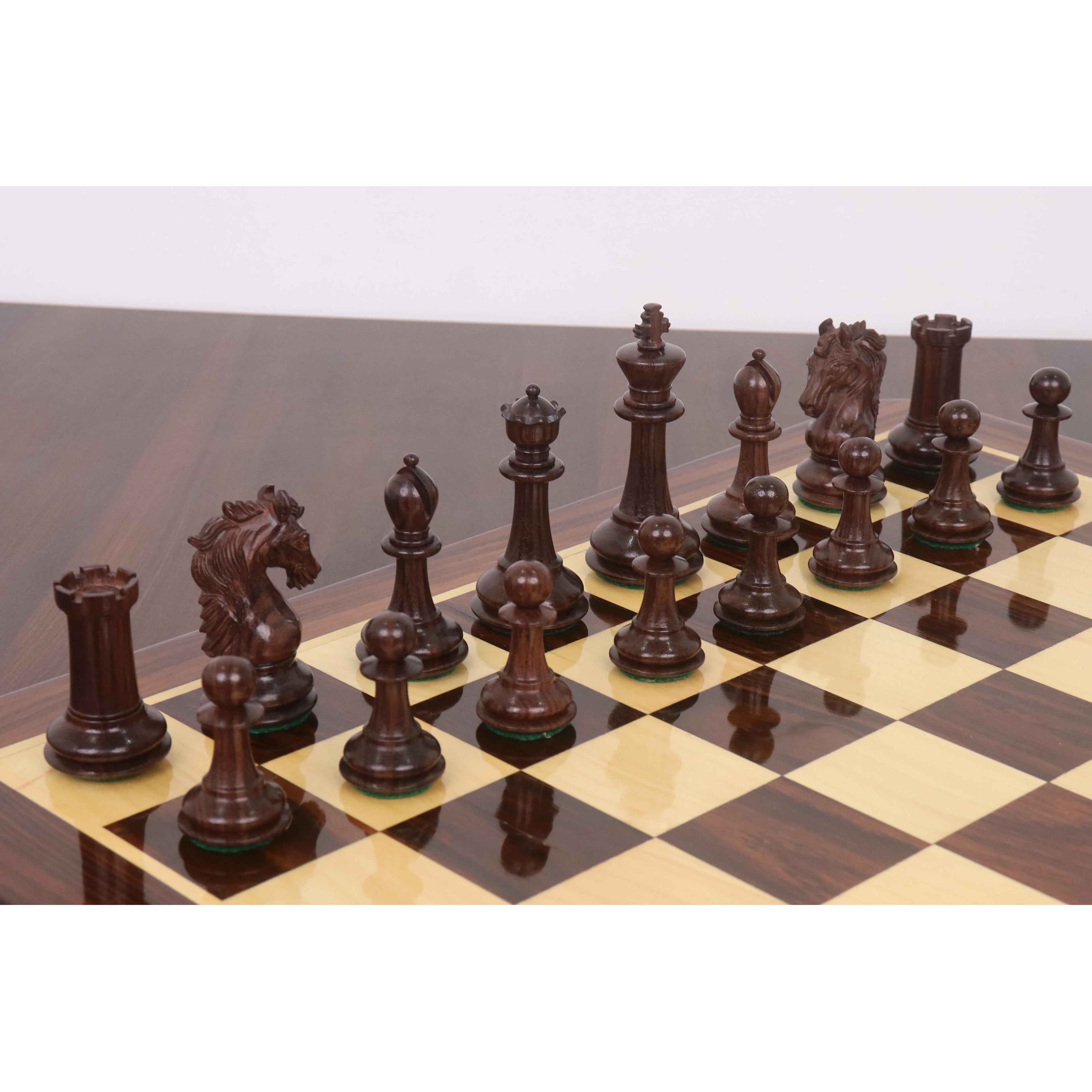 3.9" Heritage Series Staunton Chess Set (Chess Pieces Only) Rosewood & Boxwood