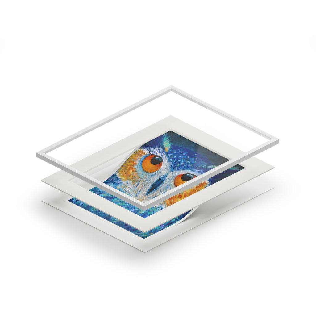 “Owl Cheek You” Passepartout Giclée Print