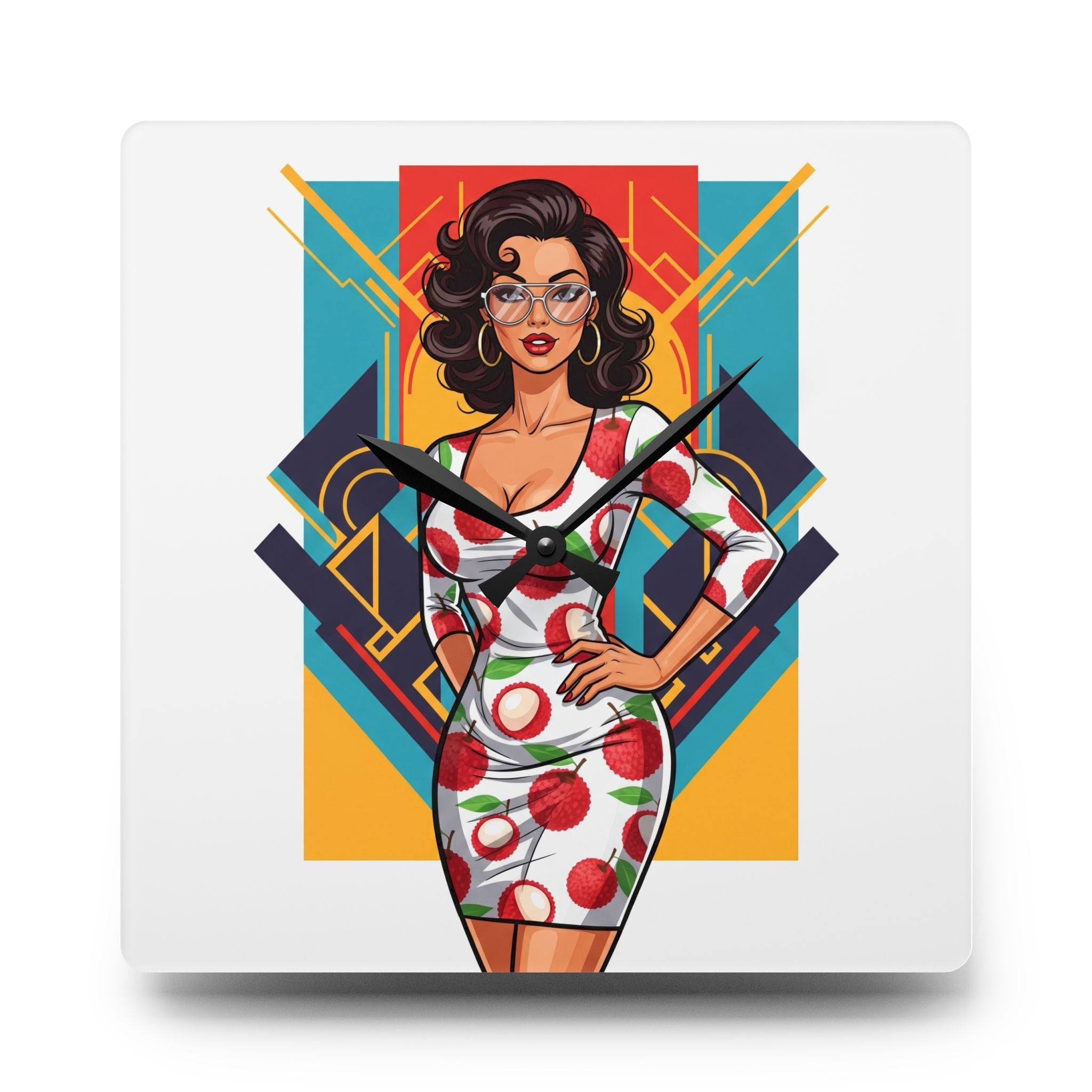 “Marlene Lychee” el mamonsillo Acrylic Wall Clock