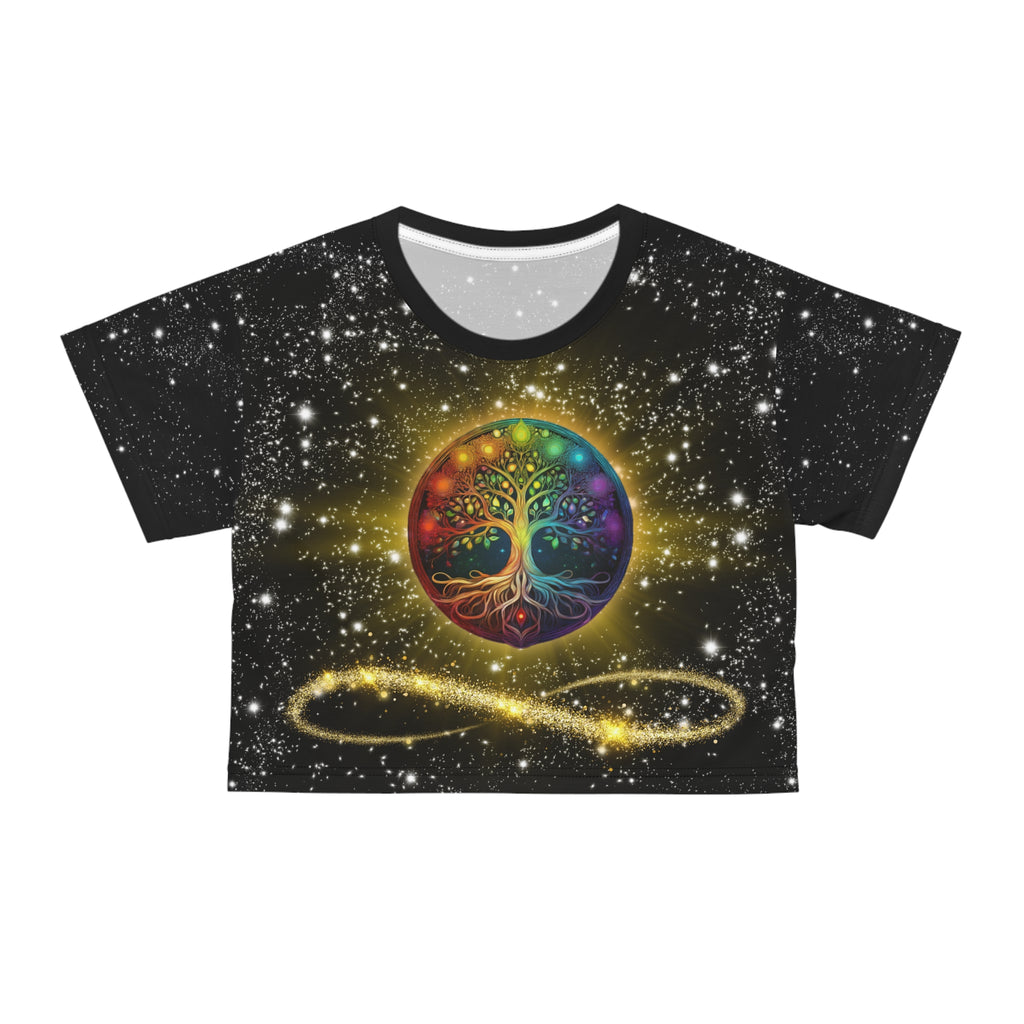 “Limitless” Cosmic Tree Crop Tee - Universe