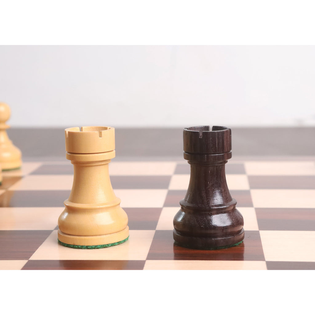 3.9" Tournament Chess Set (Chess Pieces Only) Rosewood with Extra Queens