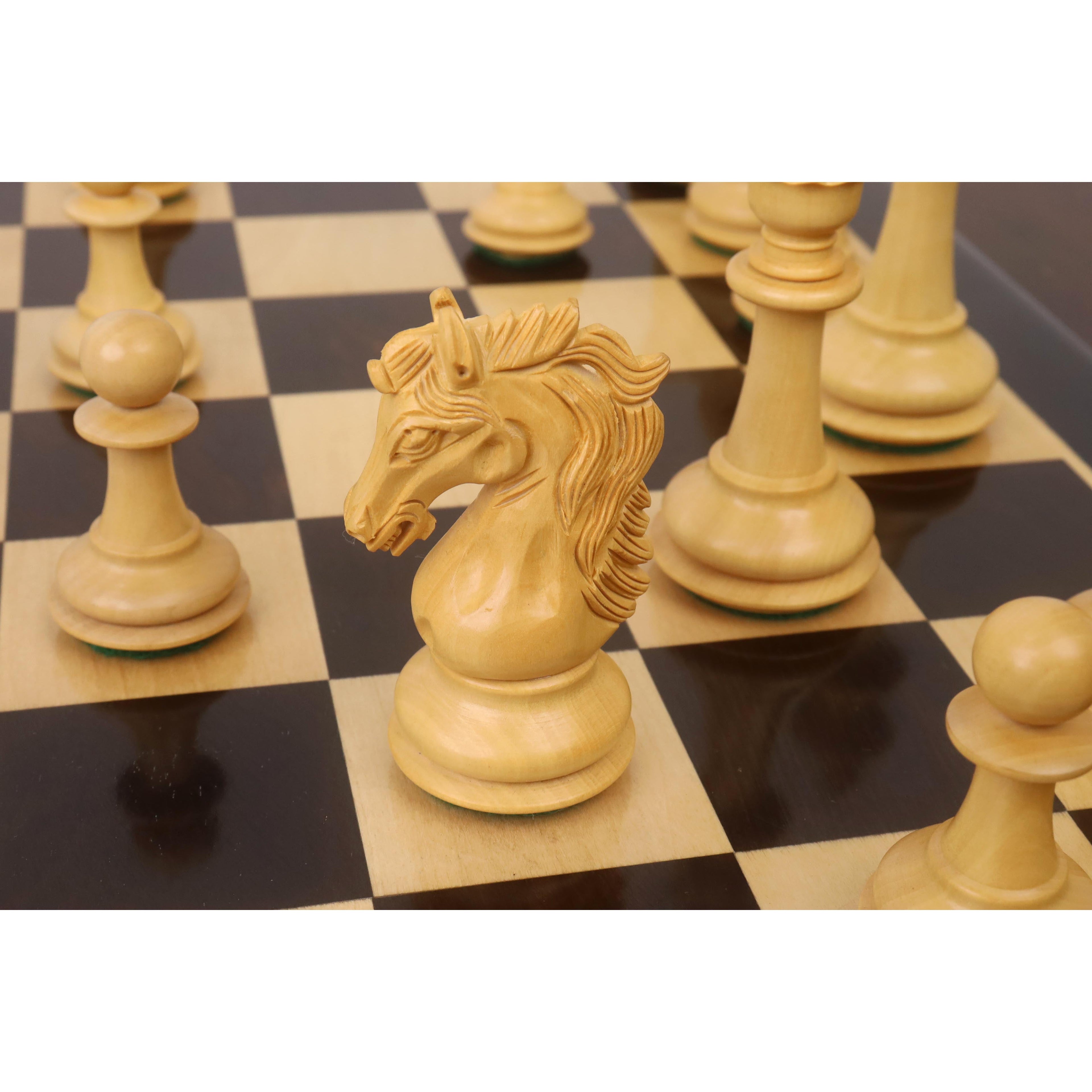 3.9" Heritage Series Staunton Chess Set (Chess Pieces Only) Ebonised Boxwood