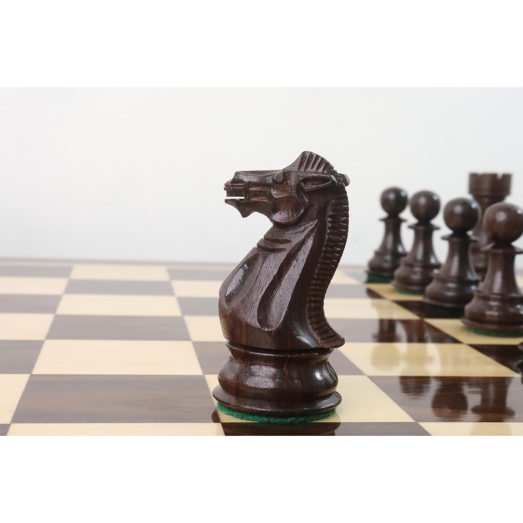 4.1" Rosewood Professional Staunton Weighted Chess Set (Chess Pieces Only) w/4 Queens
