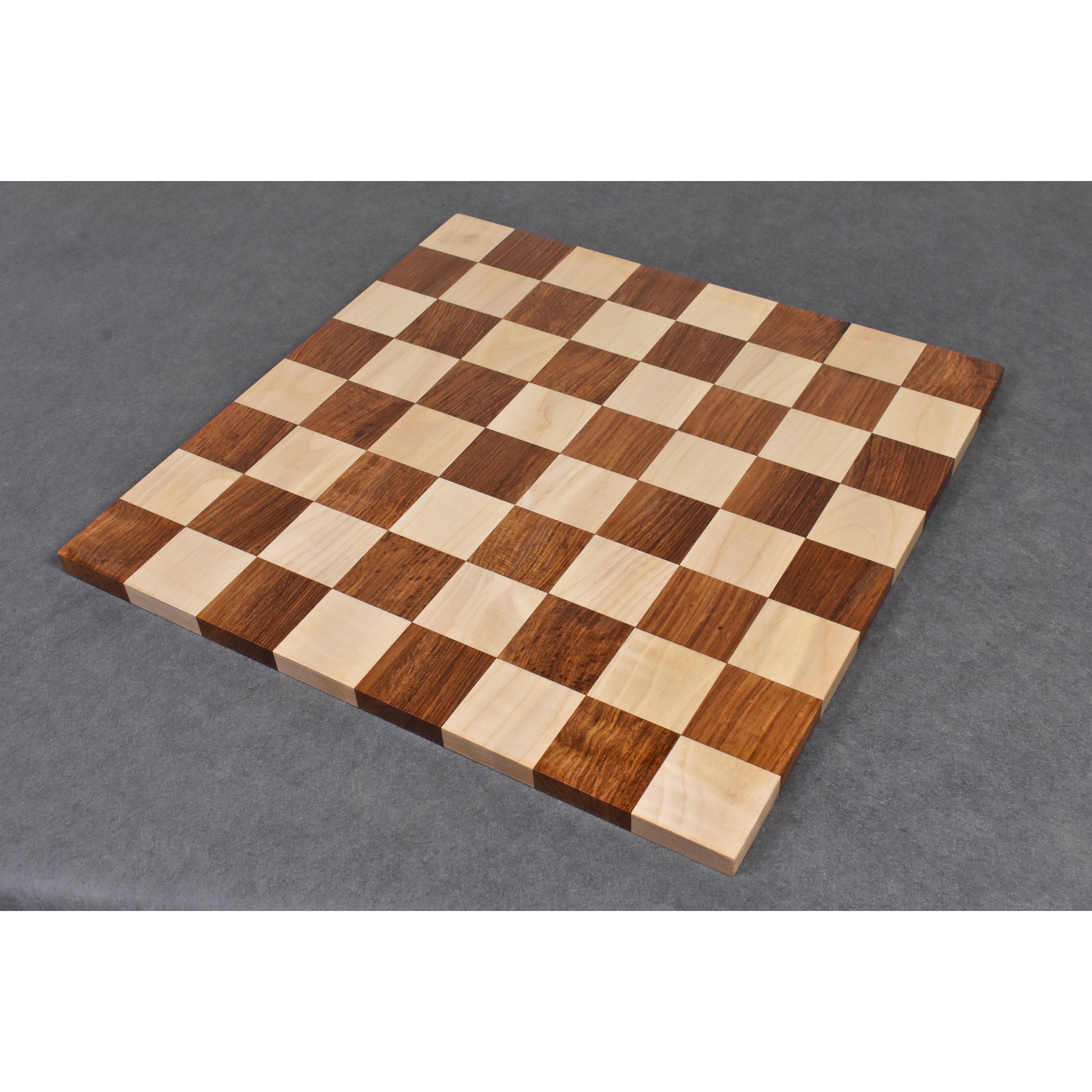 17.3” End Grain Borderless Golden Rosewood & Maple Chessboard 2.16” Square ~ 55mm