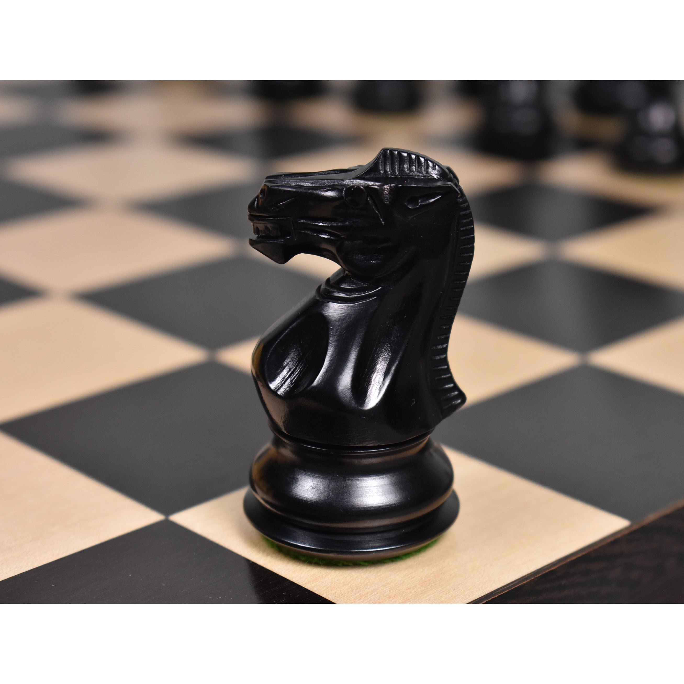 3.6" Ebonised Professional Staunton Weighted Chess Set (Chess Pieces Only) w/4 Queens