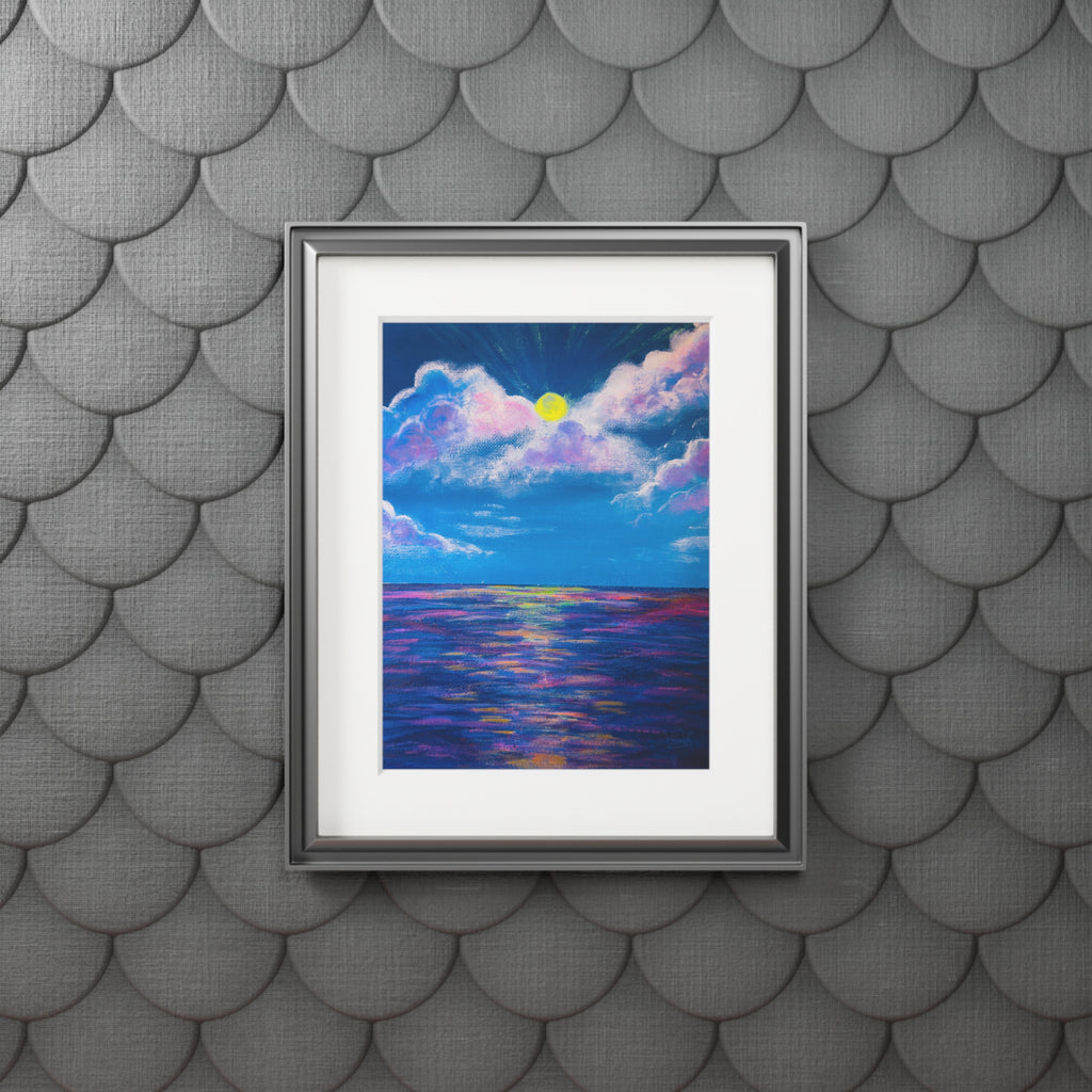 “Holographic Sunset” Passepartout Giclée Print